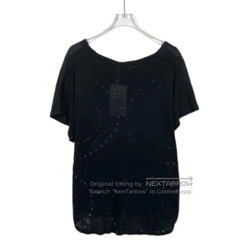 Yves Saint Laurent YSL Black Cotton T-Shirt for Women . Size XS / US 0-2 / IT 36-38 - 2 Thumbnail
