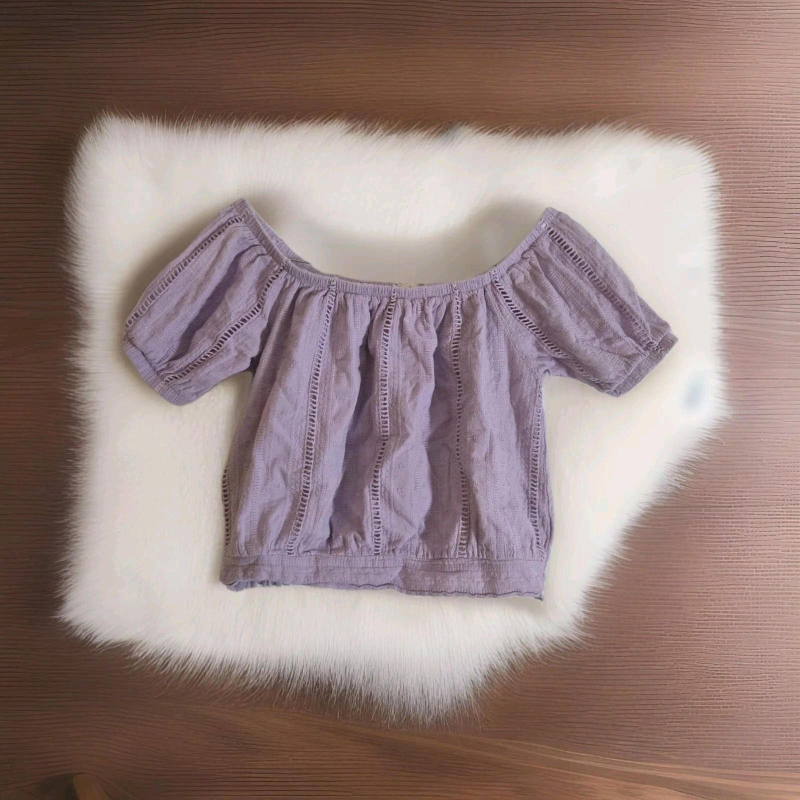 Other Lot Of 2 Crop Tops Lavender Neon Pink Miami Medium LA Tees L Size M / US 6-8 / IT 42-44 - 2 Thumbnail