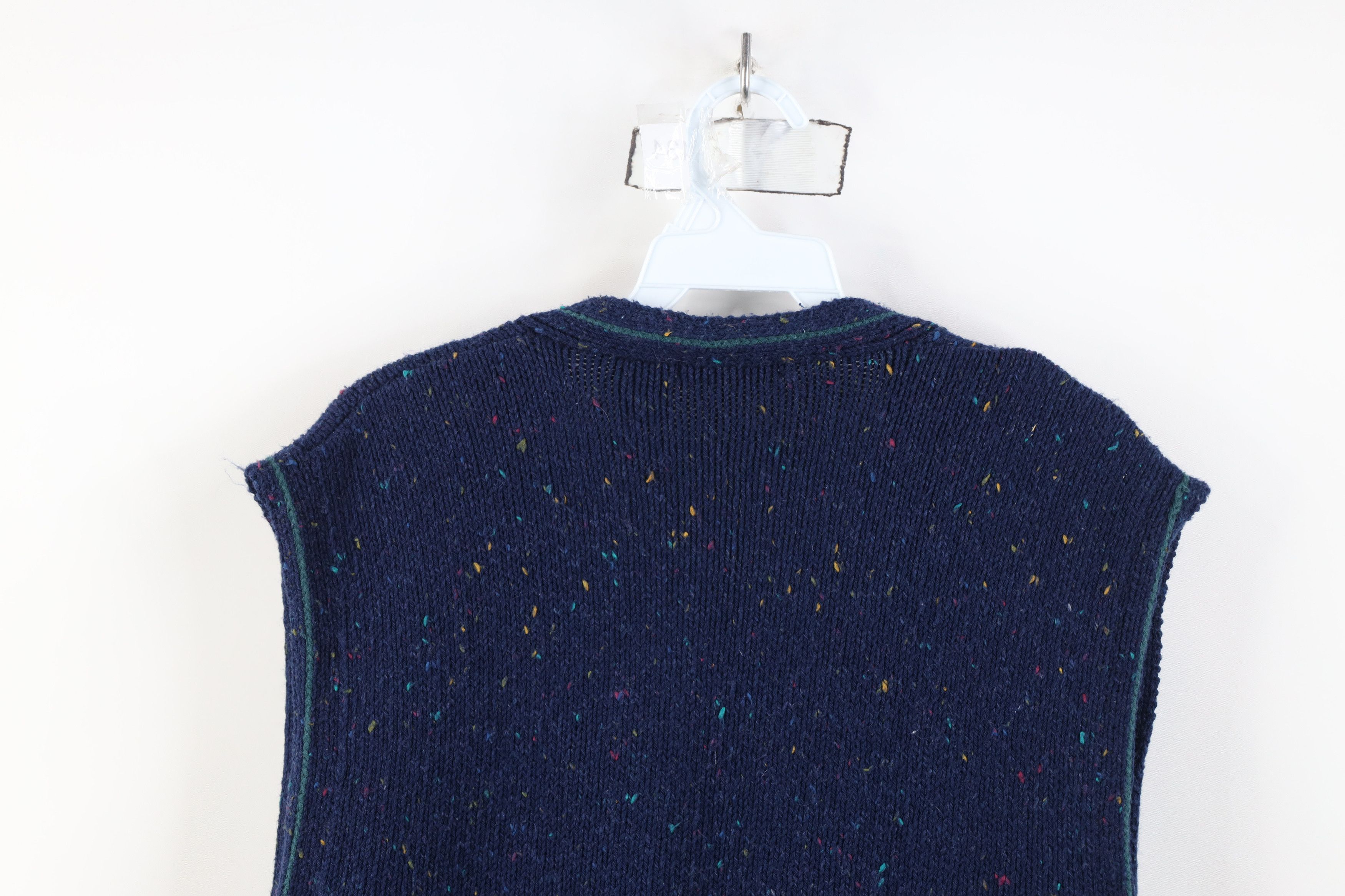 Vintage Vintage 90s Streetwear Diamond Knit Cardigan Sweater Vest Size US XL / EU 56 / 4 - 9 Thumbnail
