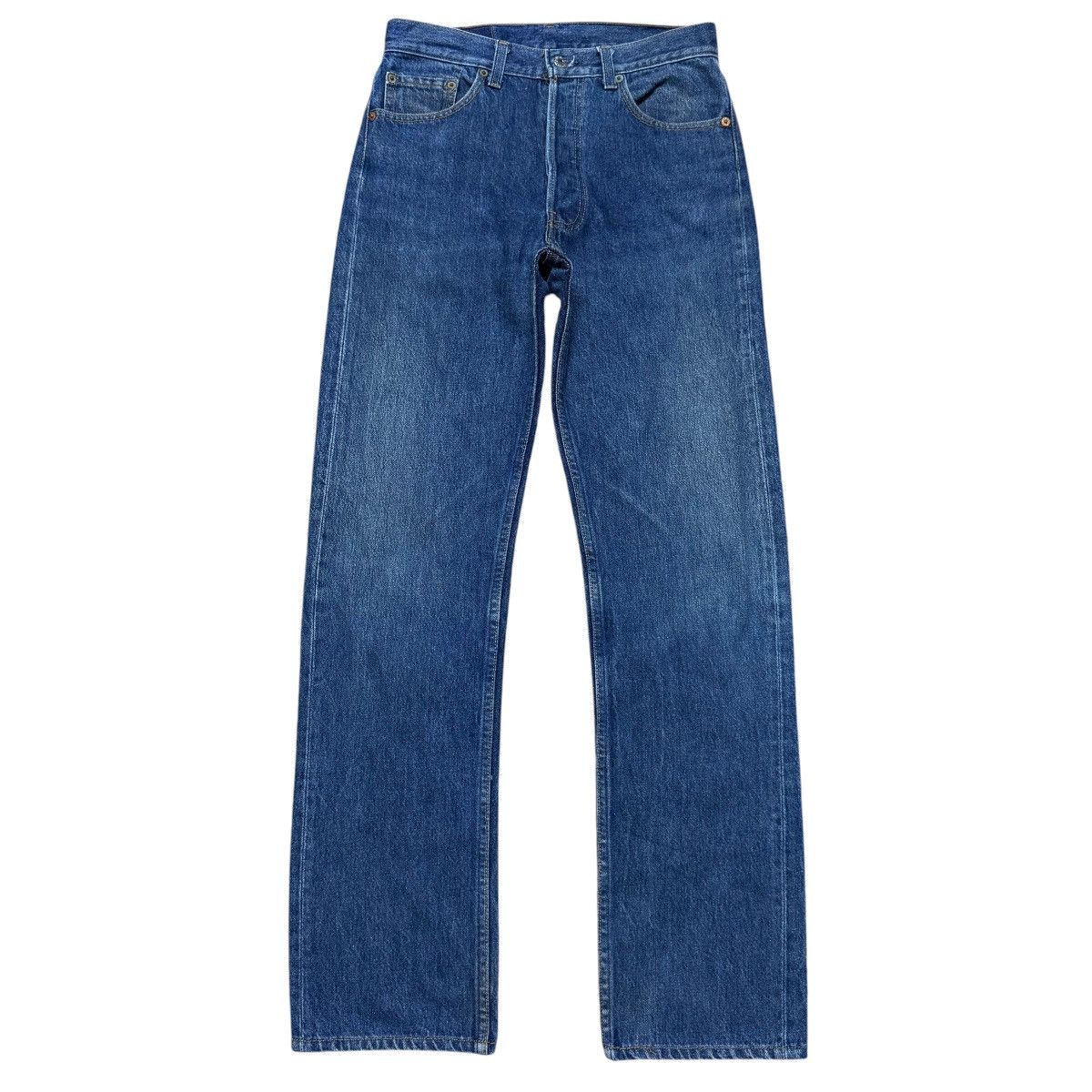 Levi's Vintage 90s Levis 501xx Dark Blue Denim Jeans Size US 29 - 2 Thumbnail
