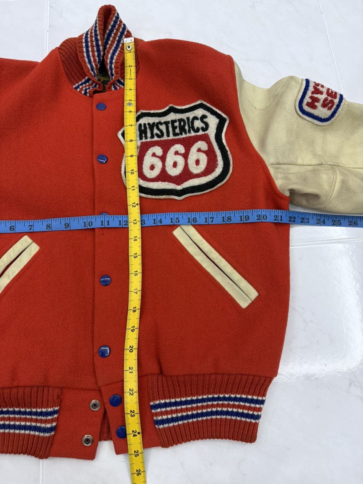 Hysteric Glamour 💥RARE💥90s HYSTERIC GLAMOUR 666 Varsity Letterman USA🇺🇸 Jacket Size US M / EU 48-50 / 2 - 19 Thumbnail