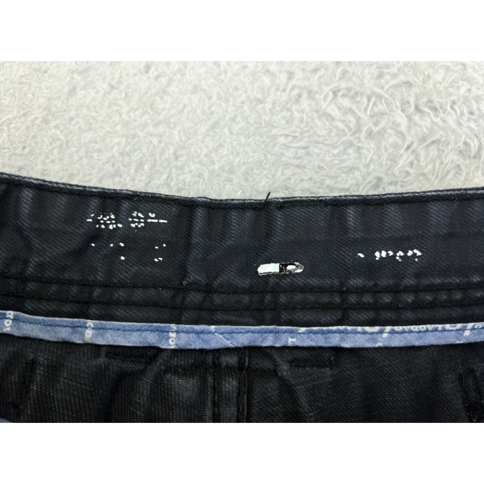 Vintage LaoDao Jeans Mens Jeans Belt Buckle Cinch Back 30x26 Black Denim Straight Leg 5-Pocket Regular Mens Size US 33 - 4 Thumbnail