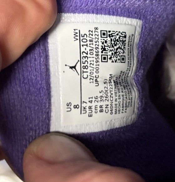 Jordan Brand Air Jordan 3 Retro Mid Dark Iris Size US 8 / EU 41 - 6 Thumbnail