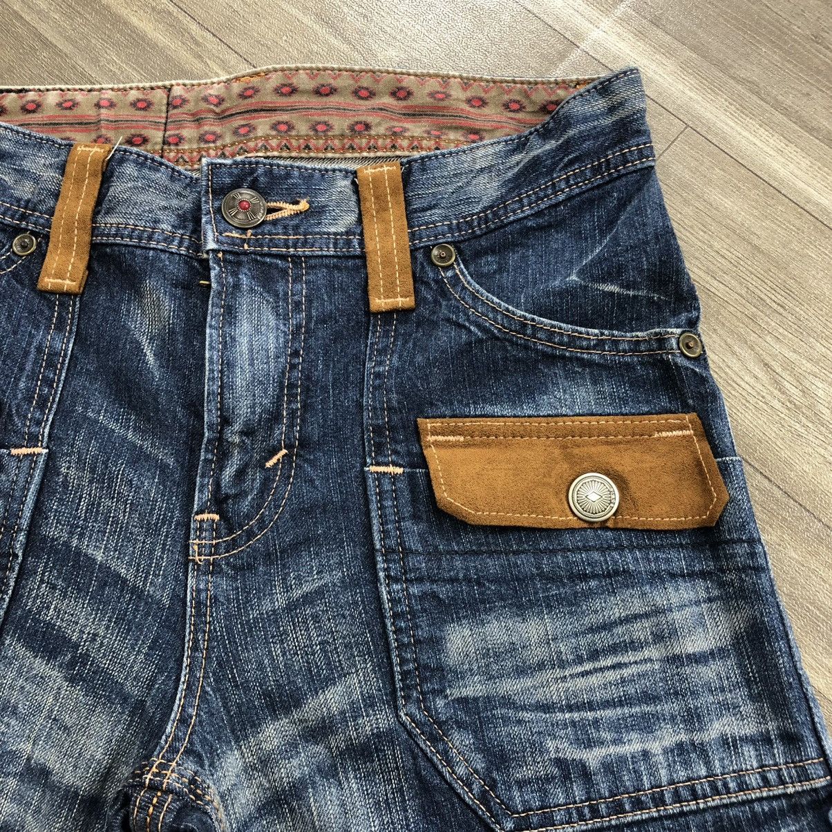 Edwin × If Six Was Nine × Japanese Brand 2000s Edwin Exclusive Vintage Nice Design Faded Jeans Y2K Size US 28 / EU 44 - 7 Thumbnail
