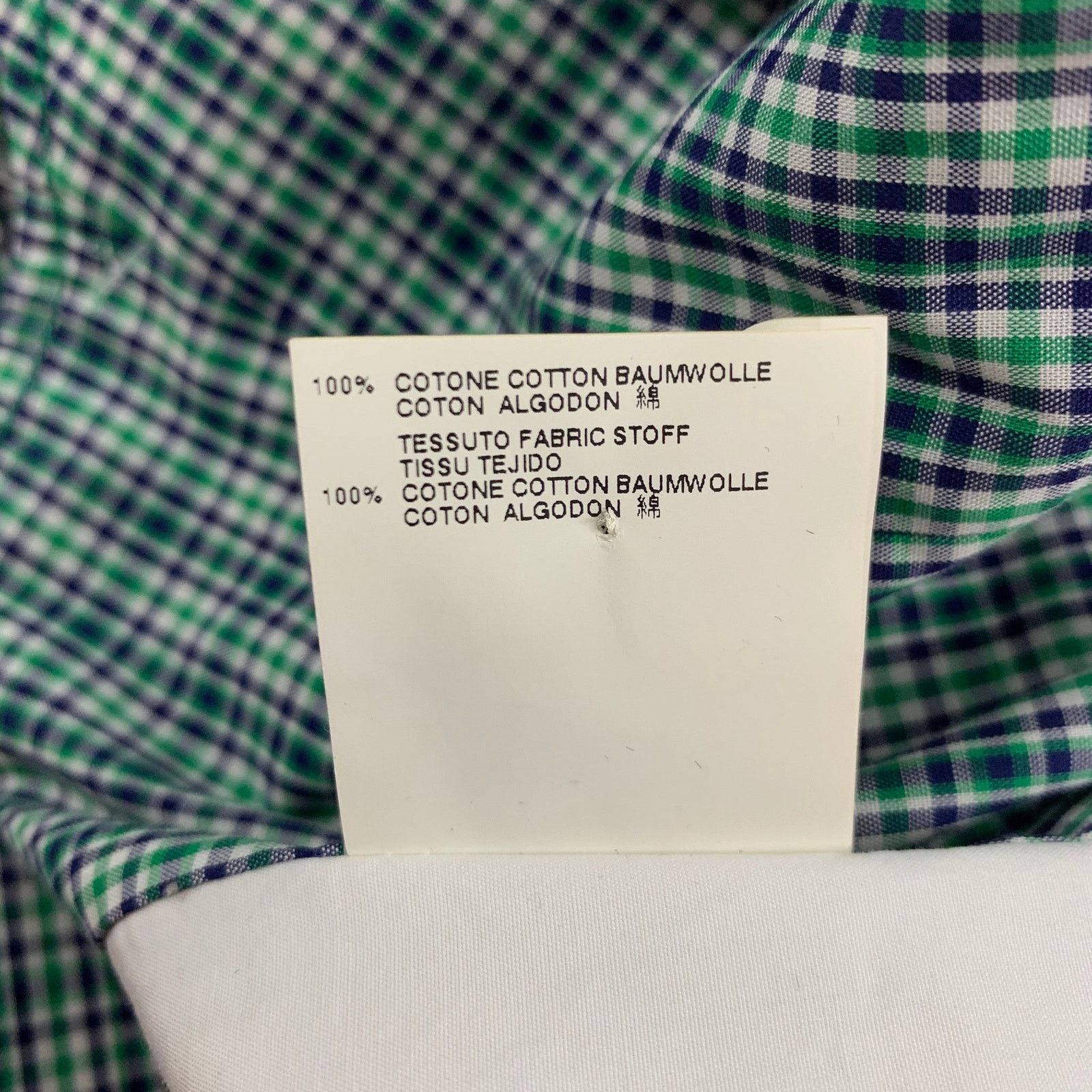 Dsquared2 Size 44 Green Navy White Plaid Cotton Buttoned Vest Size 44R - 5 Thumbnail