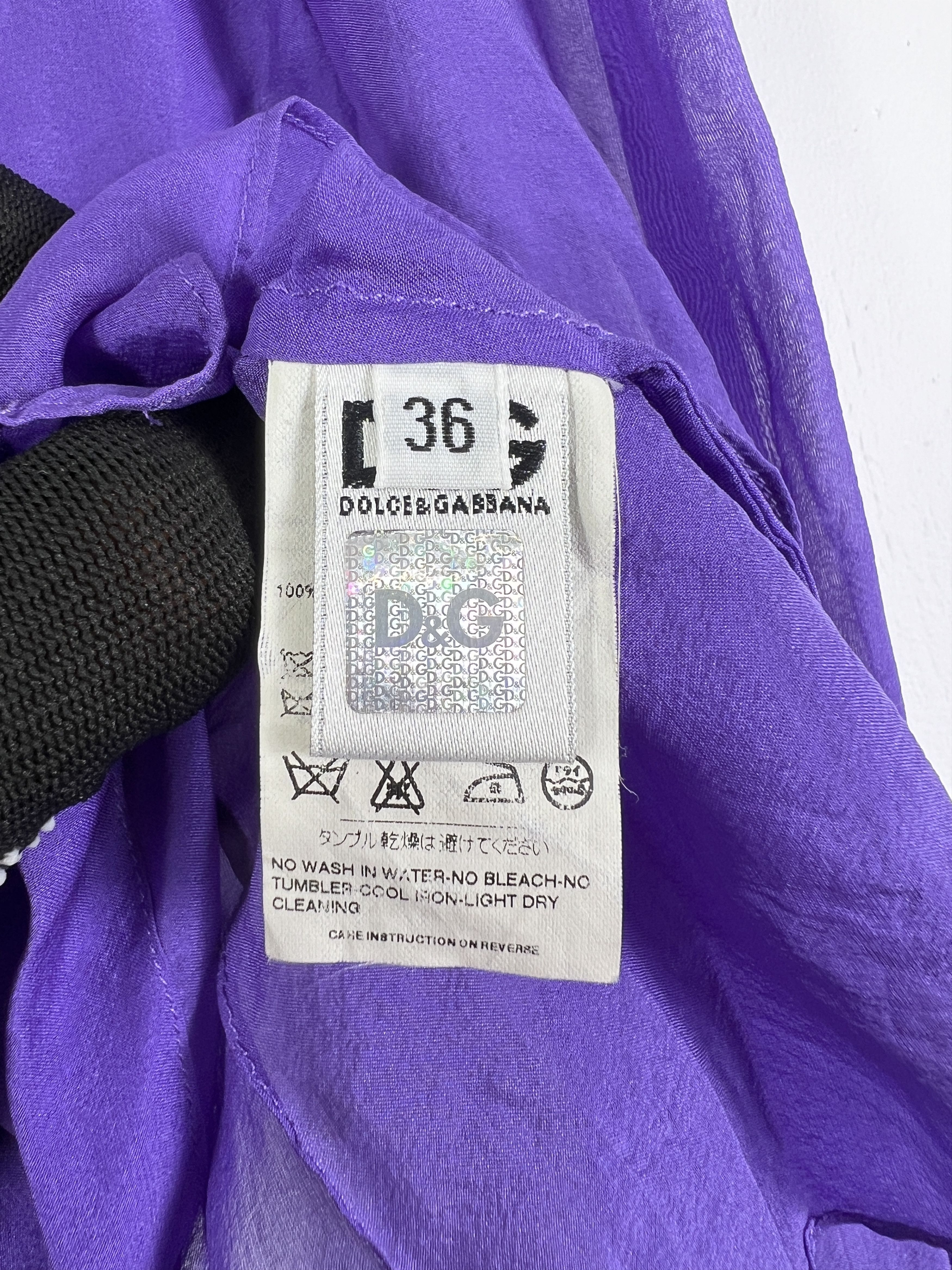 Dolce & Gabbana Dolce & Gabbana Tie-Neck Silk Chiffon Shirt (36) GTMP195 Size XS / US 0-2 / IT 36-38 - 6 Thumbnail