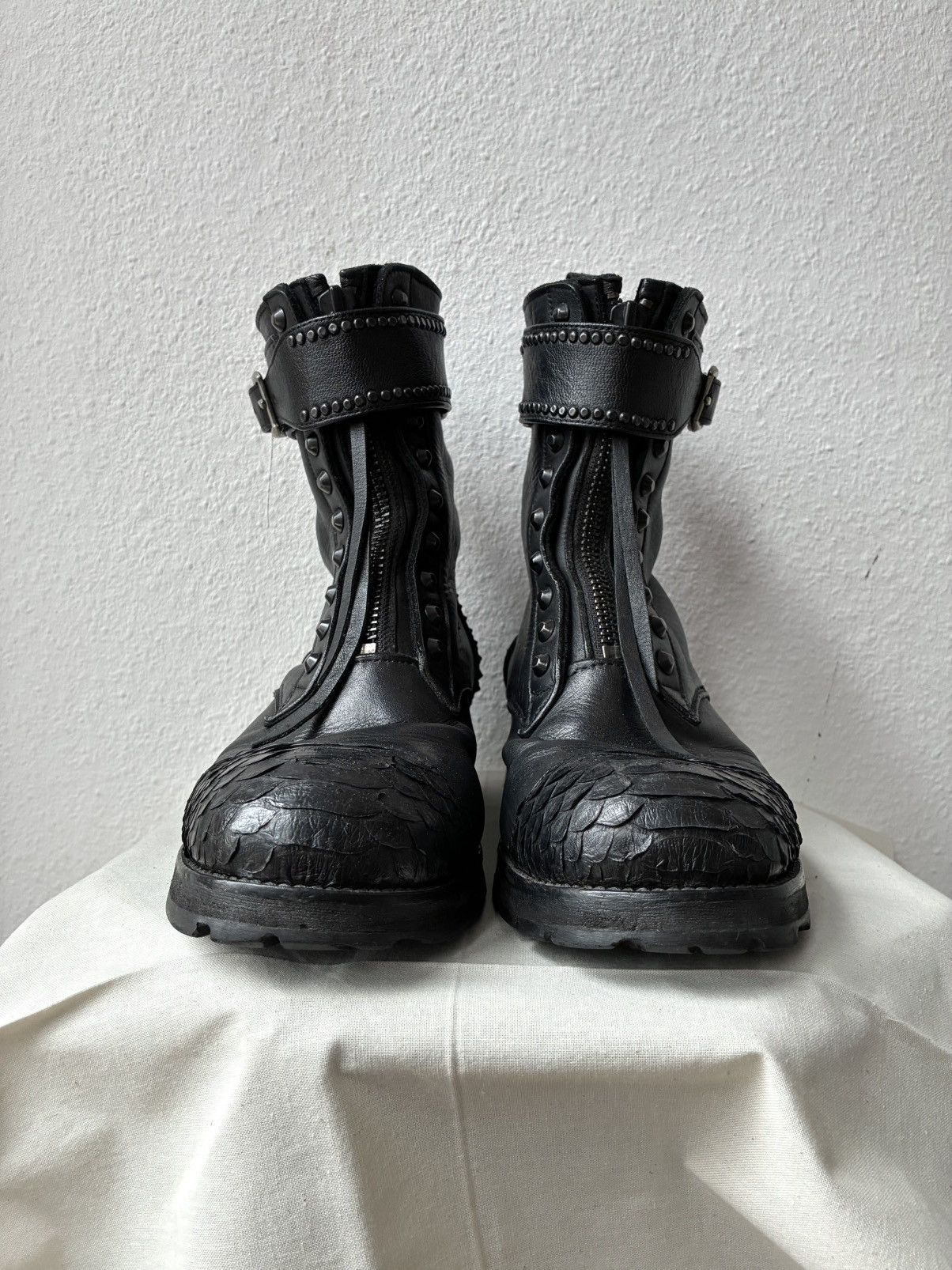 KMRii KMRii Front Zip Studded Combat Boots Size US 8.5 / EU 41-42 - 4 Thumbnail