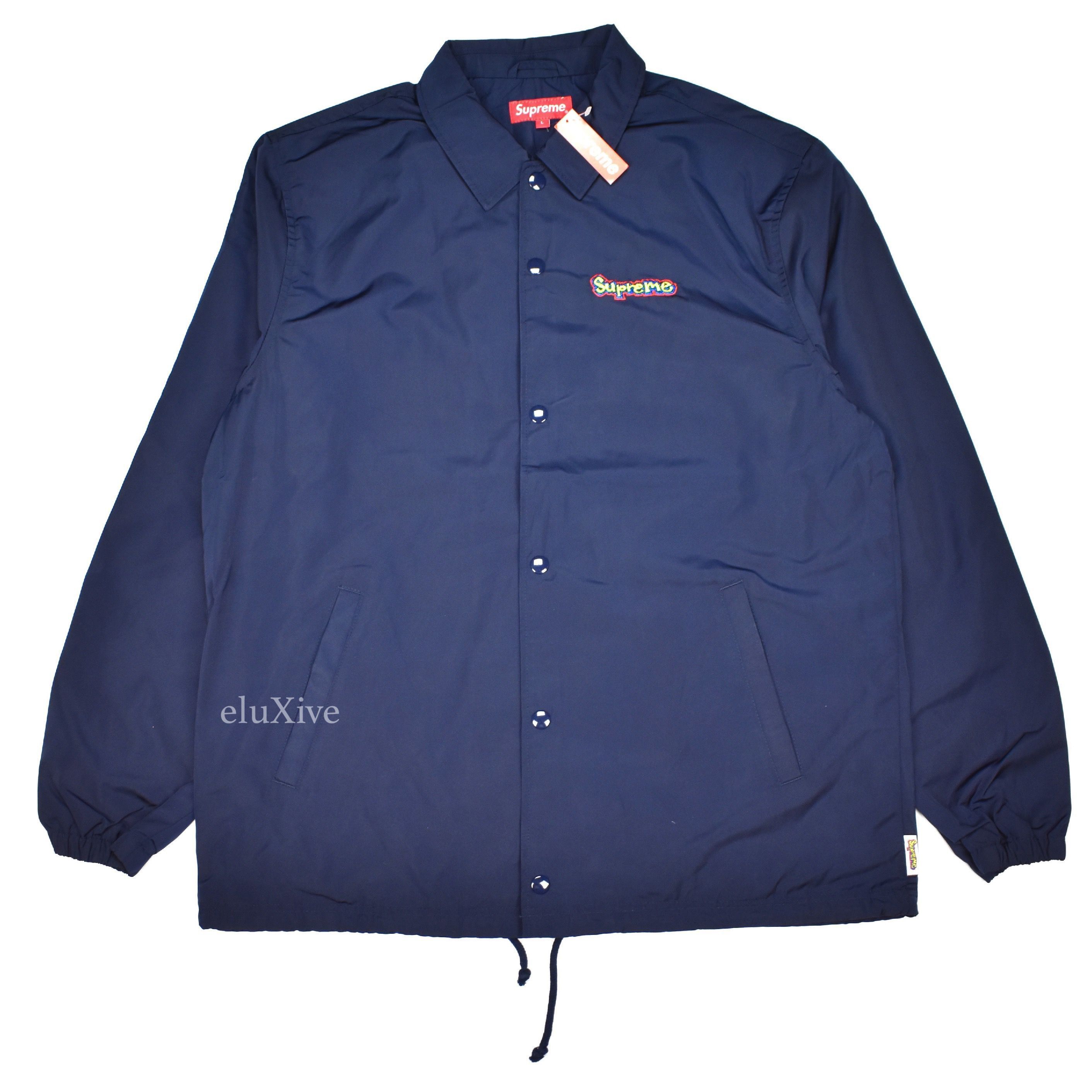 Supreme Navy Gonz Graffiti Logo Coach's Jacket DS Size US L / EU 52-54 / 3 - 1 Preview