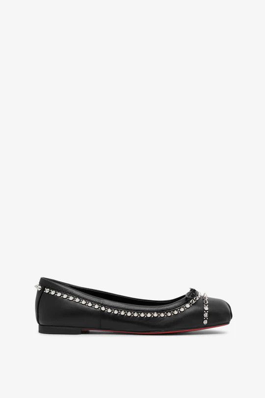 Christian Louboutin o1s1wg110924 Mamadrague Flats in Black Size US 7 / IT 37 - 1 Thumbnail