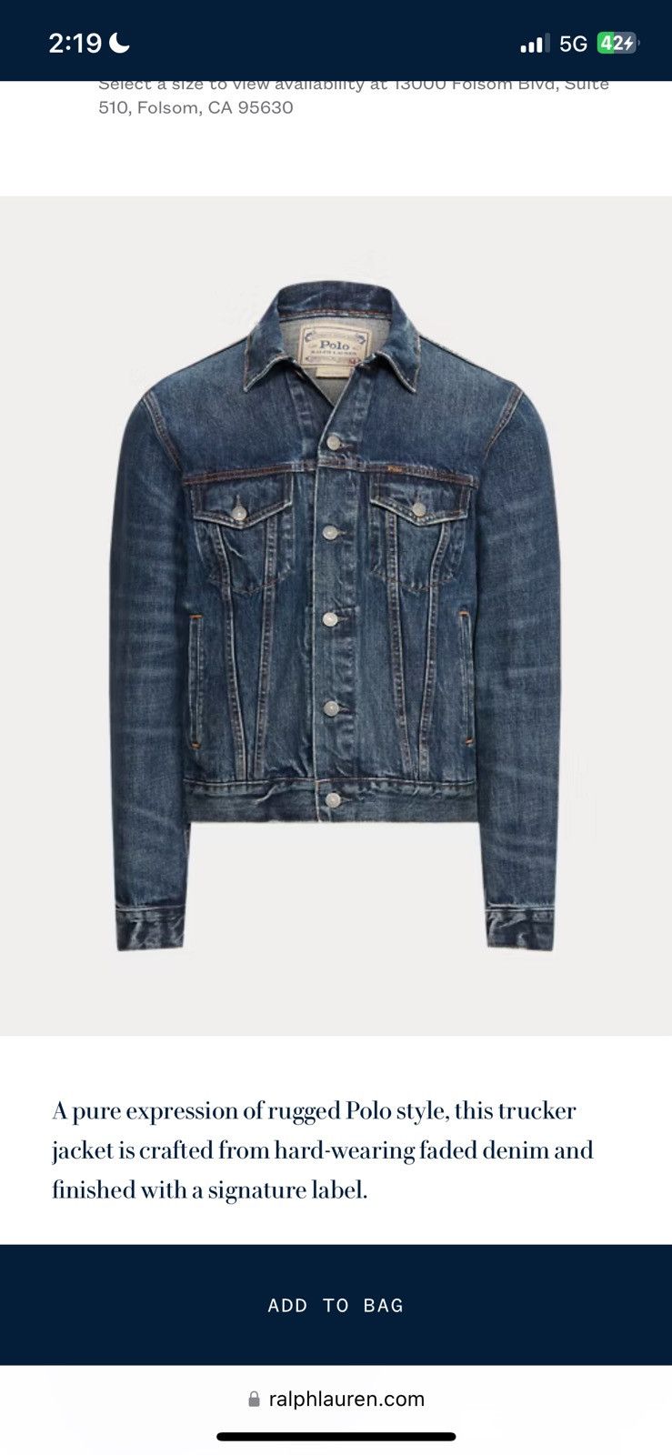 Polo Ralph Lauren Polo Trucker Denim Jacket Size US M / EU 48-50 / 2 - 1 Thumbnail