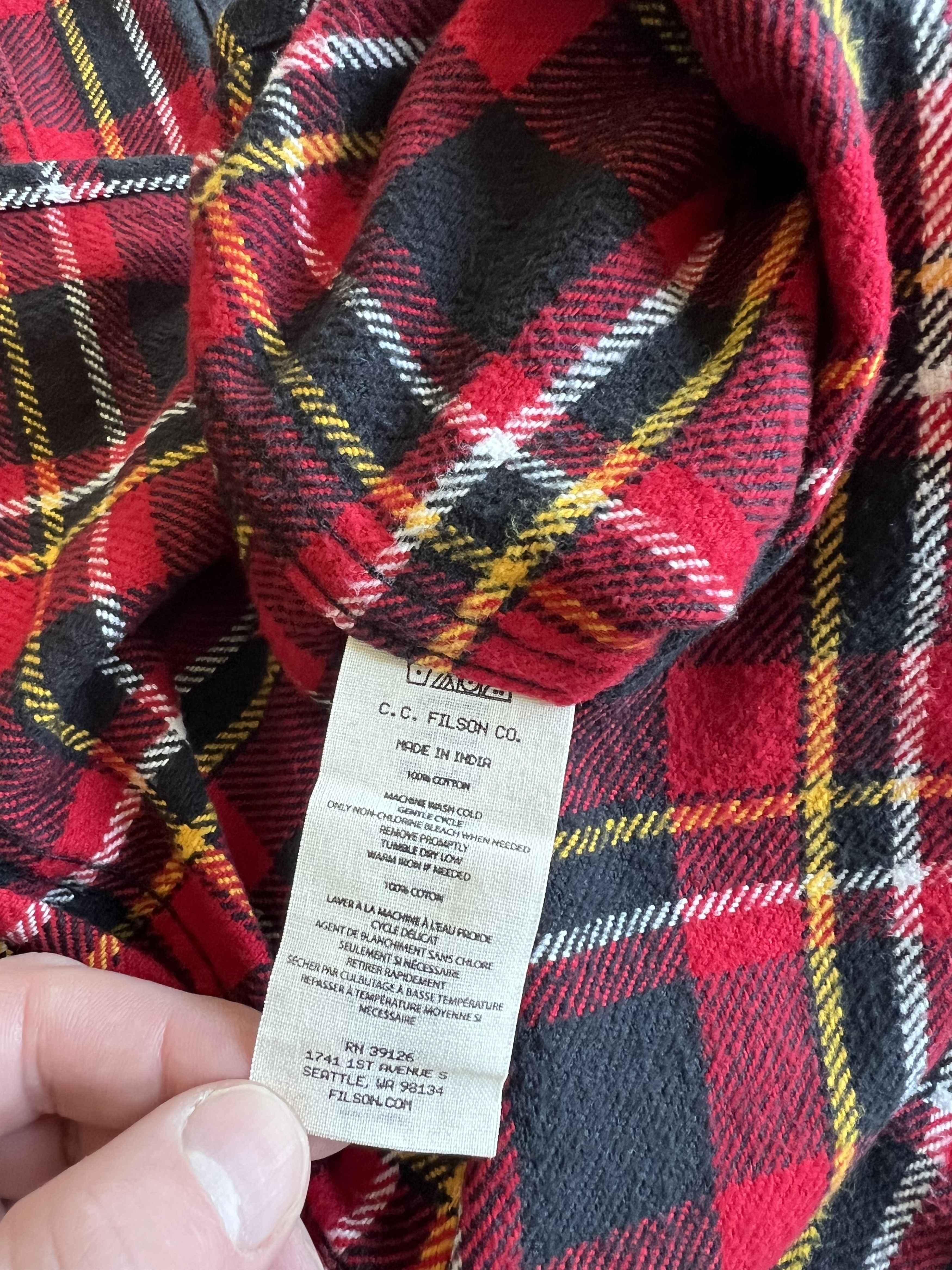 Filson Fall 2021 Vintage Flannel Work Shirt / Red / Black Size US L / EU 52-54 / 3 - 4 Thumbnail