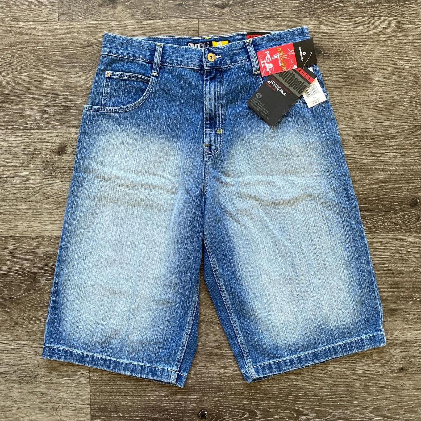 Southpole × Vintage Vintage 00s Deadstock Embroidered SouthPole Jorts Size US 34 / EU 50 - 3 Thumbnail