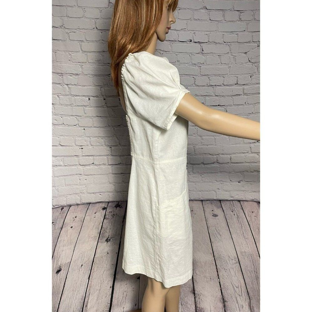 Madewell NWT New $118 Madewell Off-White Linen-Cotton Puff-Sleeve Mi Size M / US 6-8 / IT 42-44 - 4 Thumbnail