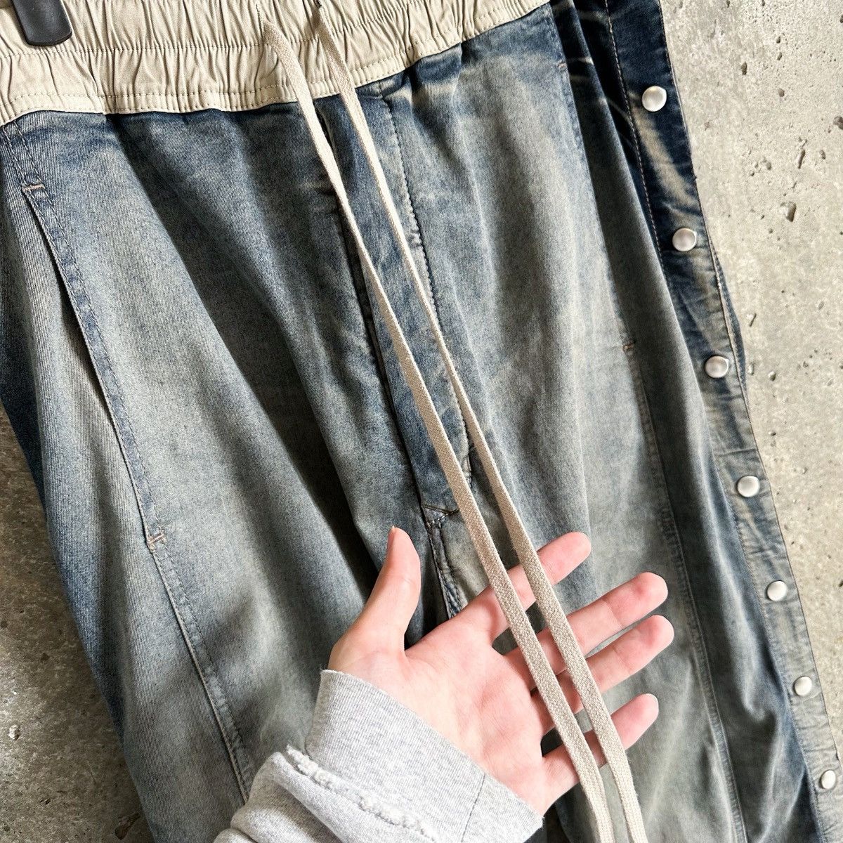 Rick Owens Drkshdw Rick Owens DRKSHDW Denim Hustler Pusher Pants Size US 33 - 5 Thumbnail