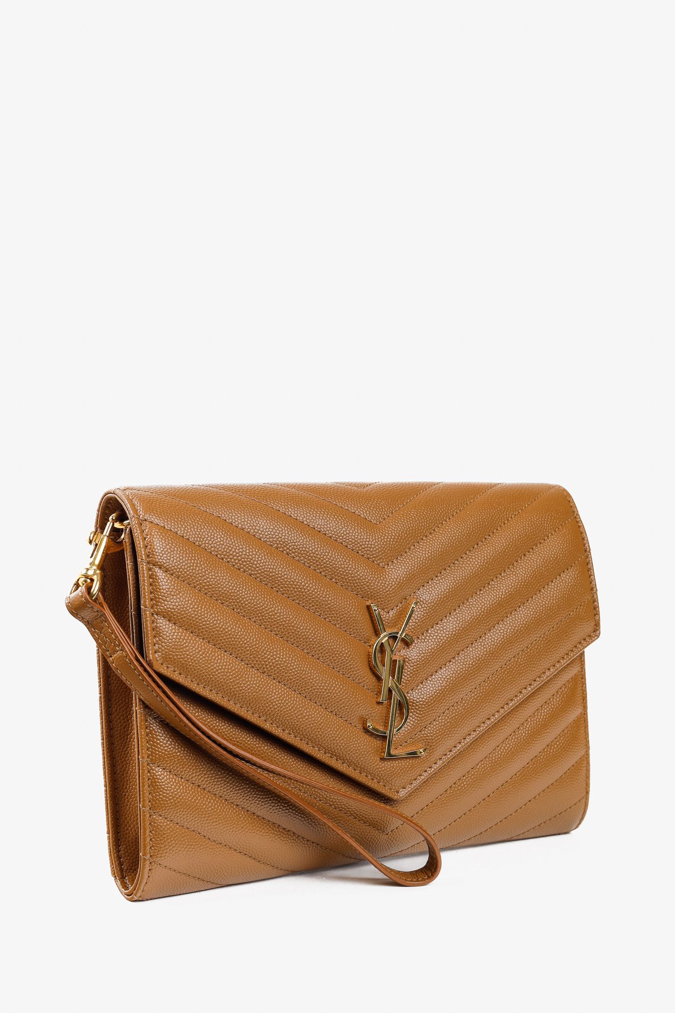 Saint Laurent Paris Saint Laurent Chevron Matelasse YSL Cassandre Flap Pouch Size ONE SIZE - 2 Thumbnail