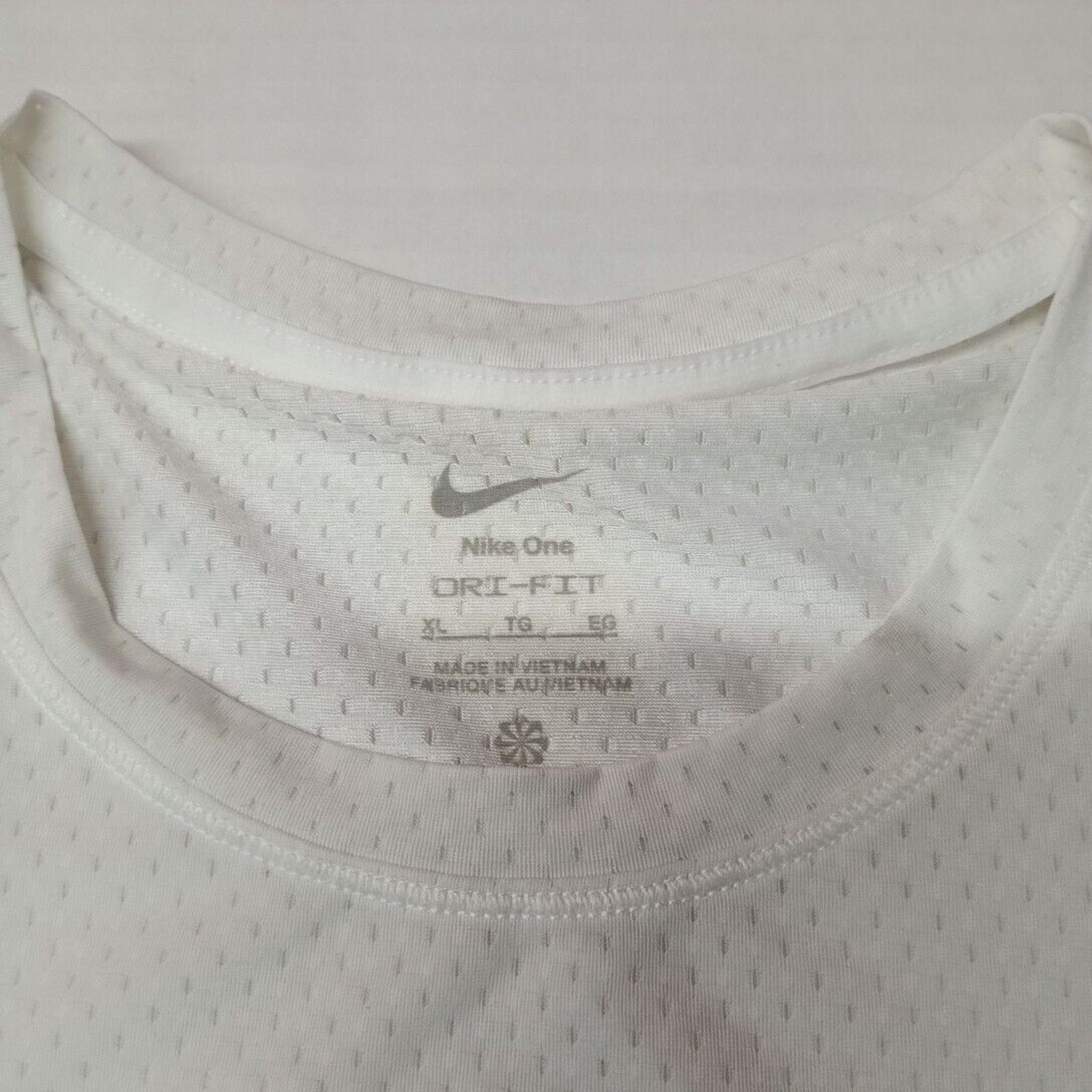 Nike Women's Nike One Dri-FIT Cropped Tank Top Size XL White Size XL / US 12-14 / IT 48-50 - 2 Thumbnail