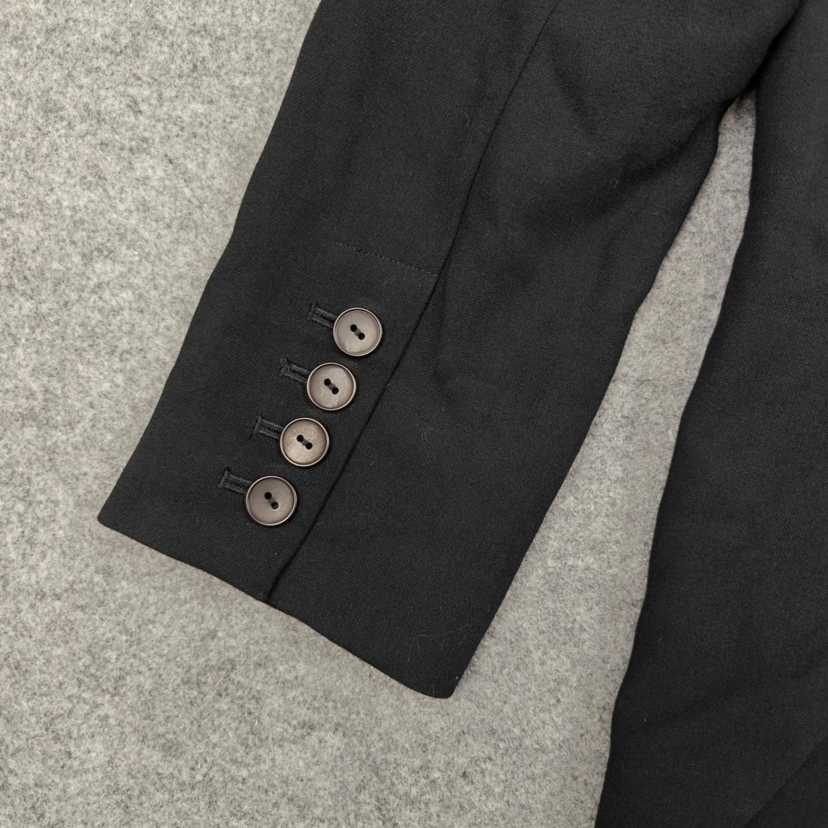 Vintage Maeve Blazer Black Womens 12 Stretch Four Button Lined Jacket Office Workwear Size XL / US 12-14 / IT 48-50 - 7 Thumbnail