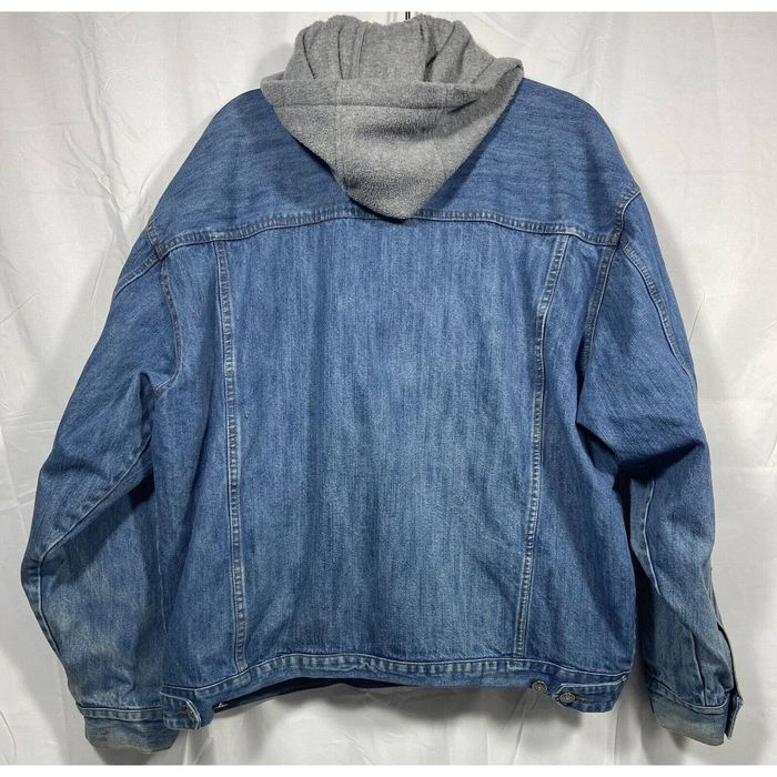 Faded Glory Vintage Faded Glory Denim Jacket W/ Hoodie Men's XL