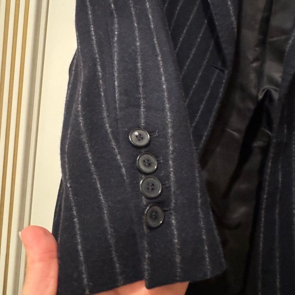 Zara NWT ZARA LIMITED EDITION WOOL BLEND BLAZERNAVY BLUE SIZE M Size M / US 6-8 / IT 42-44 - 9 Thumbnail