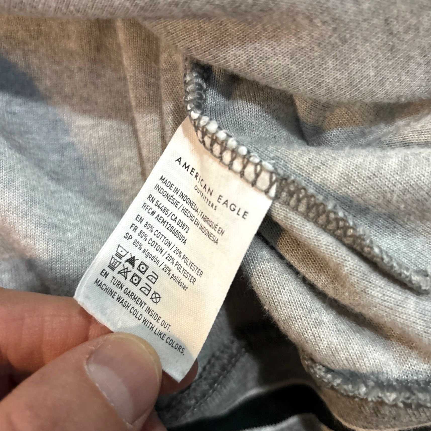 American Eagle Outfitters American Eagle Outfitters Sweater Mens M Crew Neck Gray Blue Standard Fit Ringer Long Sleeve Pullover Cotton Polyester Denim Knit? Size US M / EU 48-50 / 2 - 6 Thumbnail