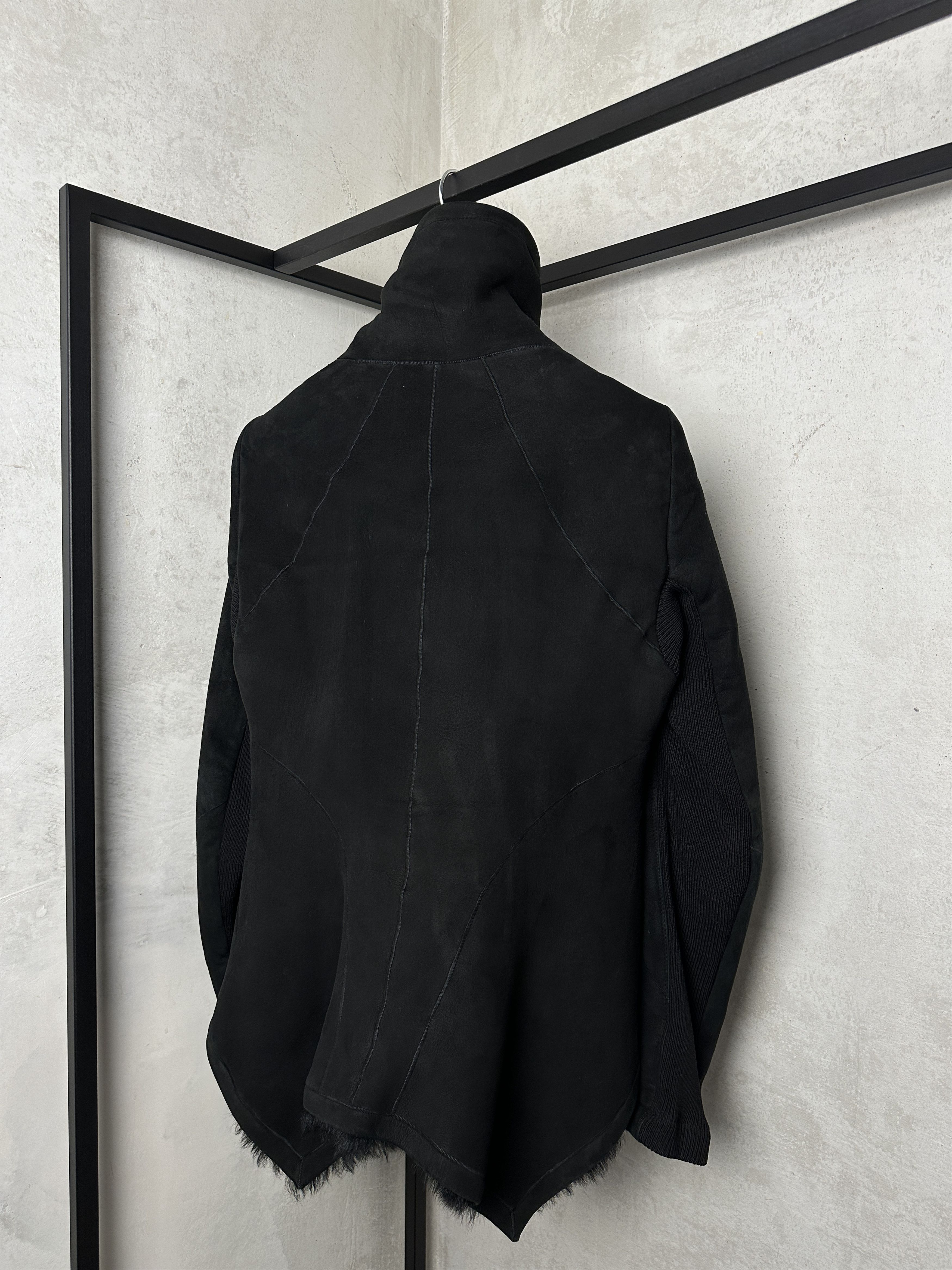 Rick Owens Rick Owens FW14 Naska Biker Black Shearling Jacket Size S / US 4 / IT 40 - 11 Thumbnail