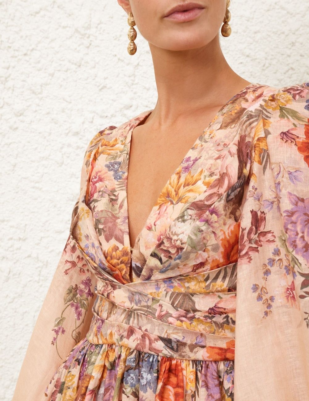 Zimmermann oc11z0825 Pavilion Draped Mini Dress in Multicolor Size M / US 6-8 / IT 42-44 - 5 Thumbnail