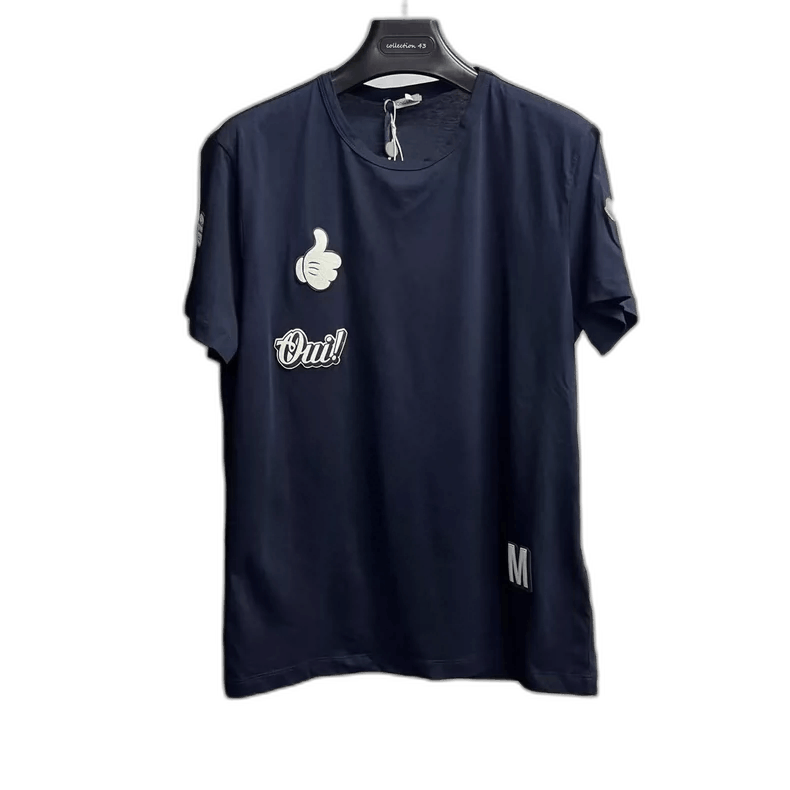Moncler Moncler Navy Graphic Print Short Sleeve T-Shirt Size US XL / EU 56 / 4 - 1 Thumbnail