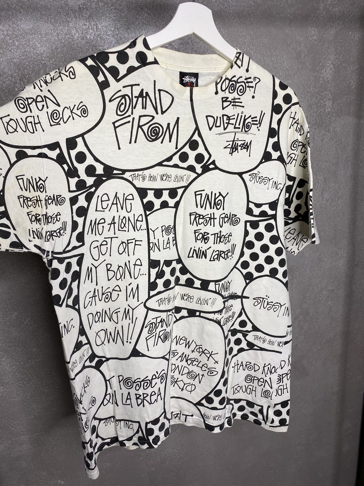 Stussy × Vintage Stussy Vintage AOP Full Print T Shirt Tee Early 00s Sz L Size US L / EU 52-54 / 3 - 3 Thumbnail