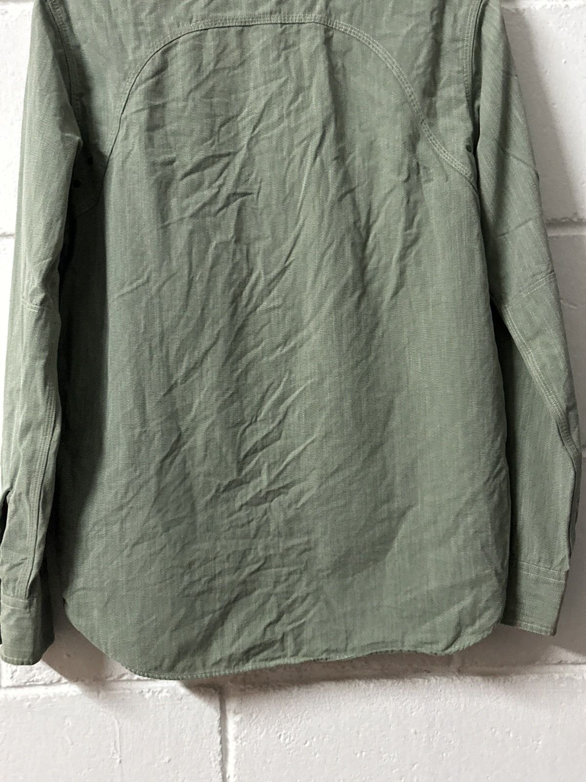 Polo Ralph Lauren RRL Curtis Japanese Herringbone Military Twill Button Shirt Size US M / EU 48-50 / 2 - 7 Thumbnail