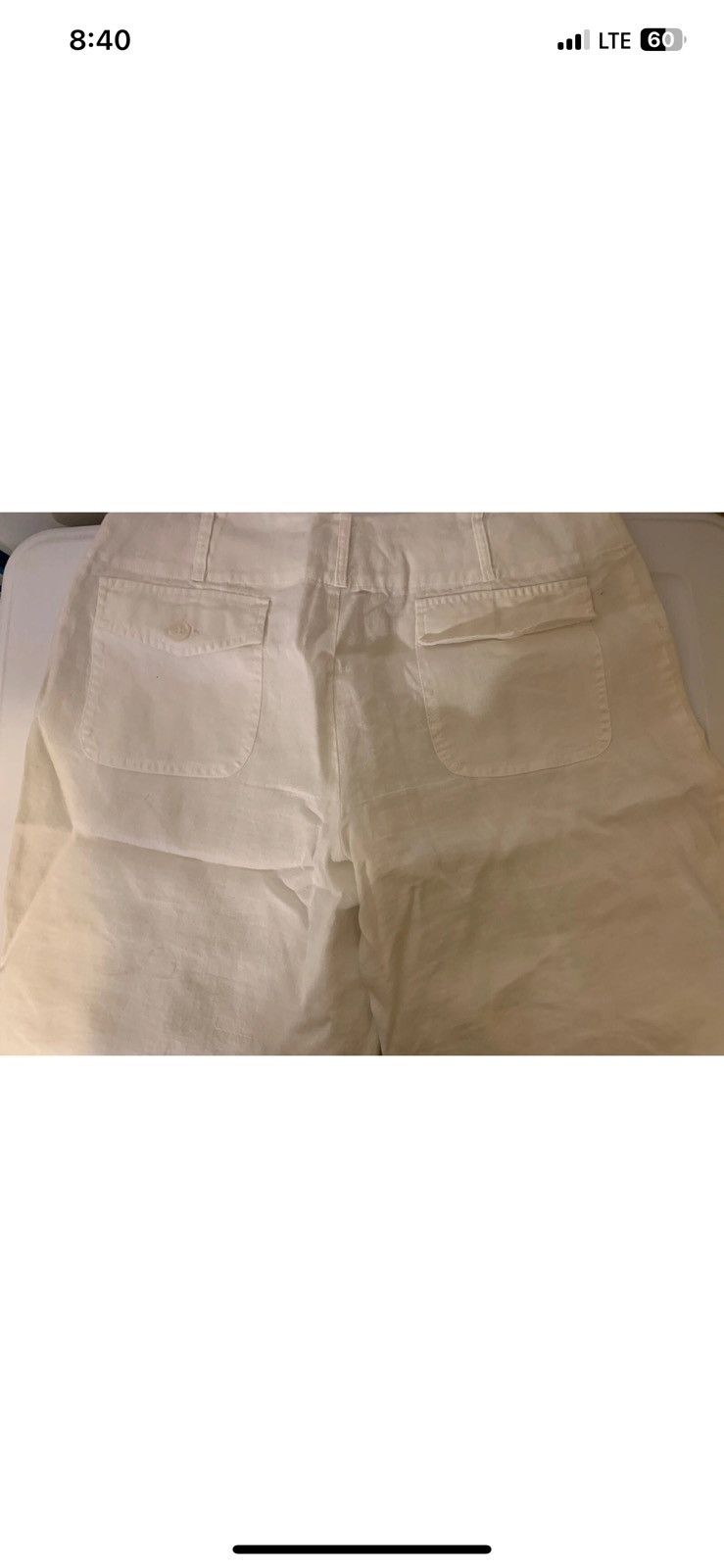 Other Allison Taylor Womens Sz 4 Shorts Capris Linen White Size 27" / US 4 / IT 40 - 9 Thumbnail