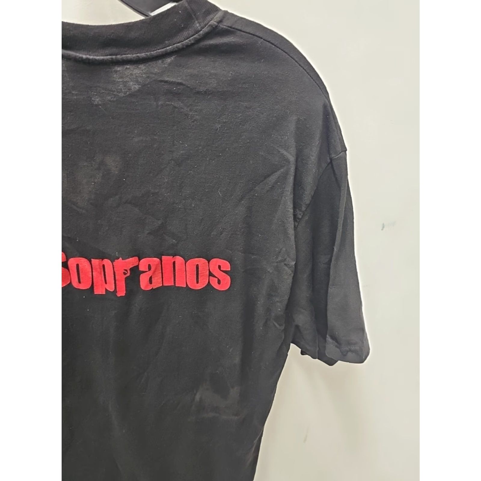 Vintage VINTAGE The Sopranos Men Black T Shirt TV Show Promo Tony T-Shirt Large Mens Regular Fit Short Sleeve Crew Neck Cotton Black 2000s Decade 2000-2009 Size US L / EU 52-54 / 3 - 8 Thumbnail