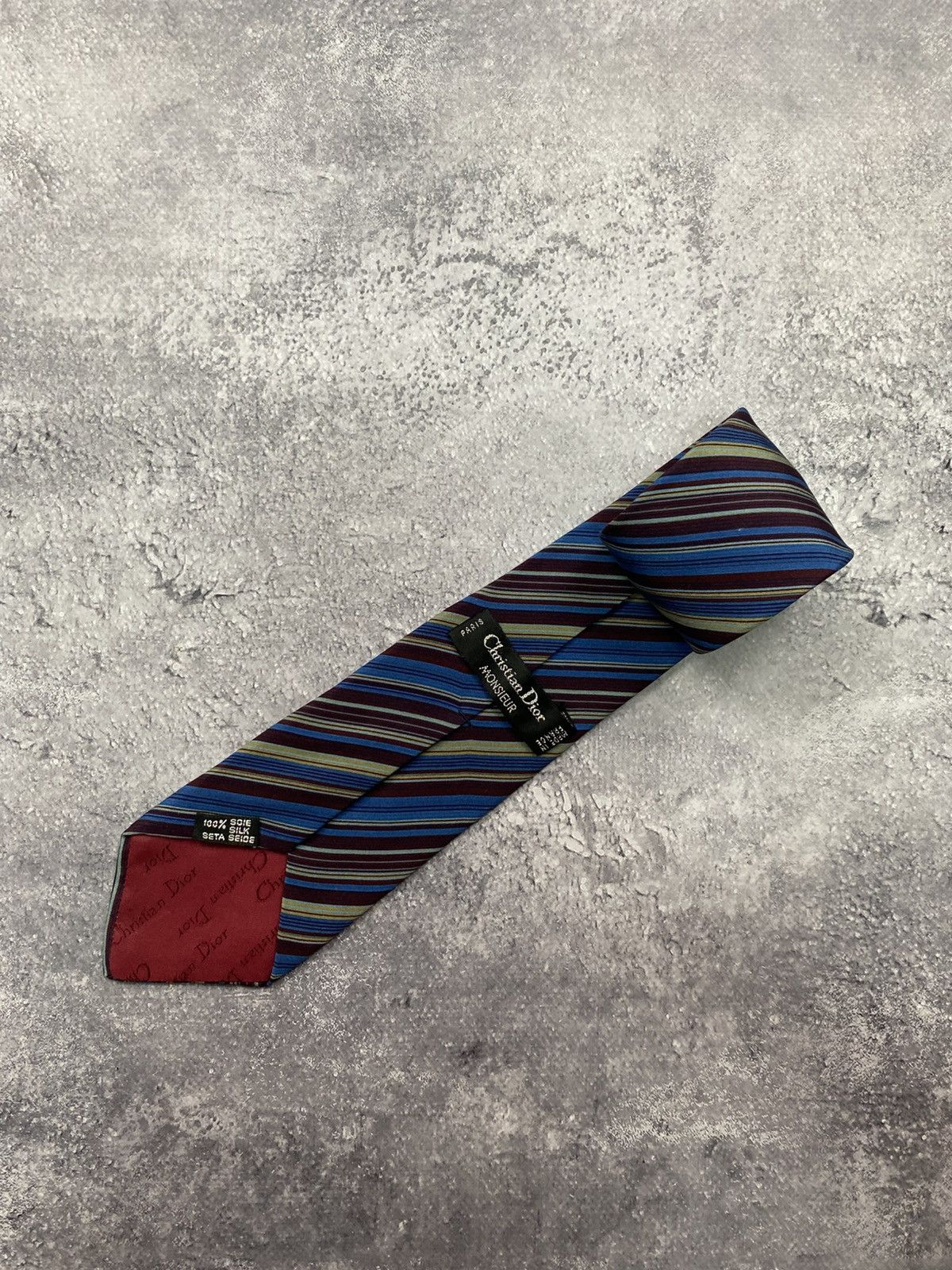 Christian Dior Monsieur CD Christian Dior Monsieur Silk Tie Vintage France ties rare Size ONE SIZE - 3 Thumbnail