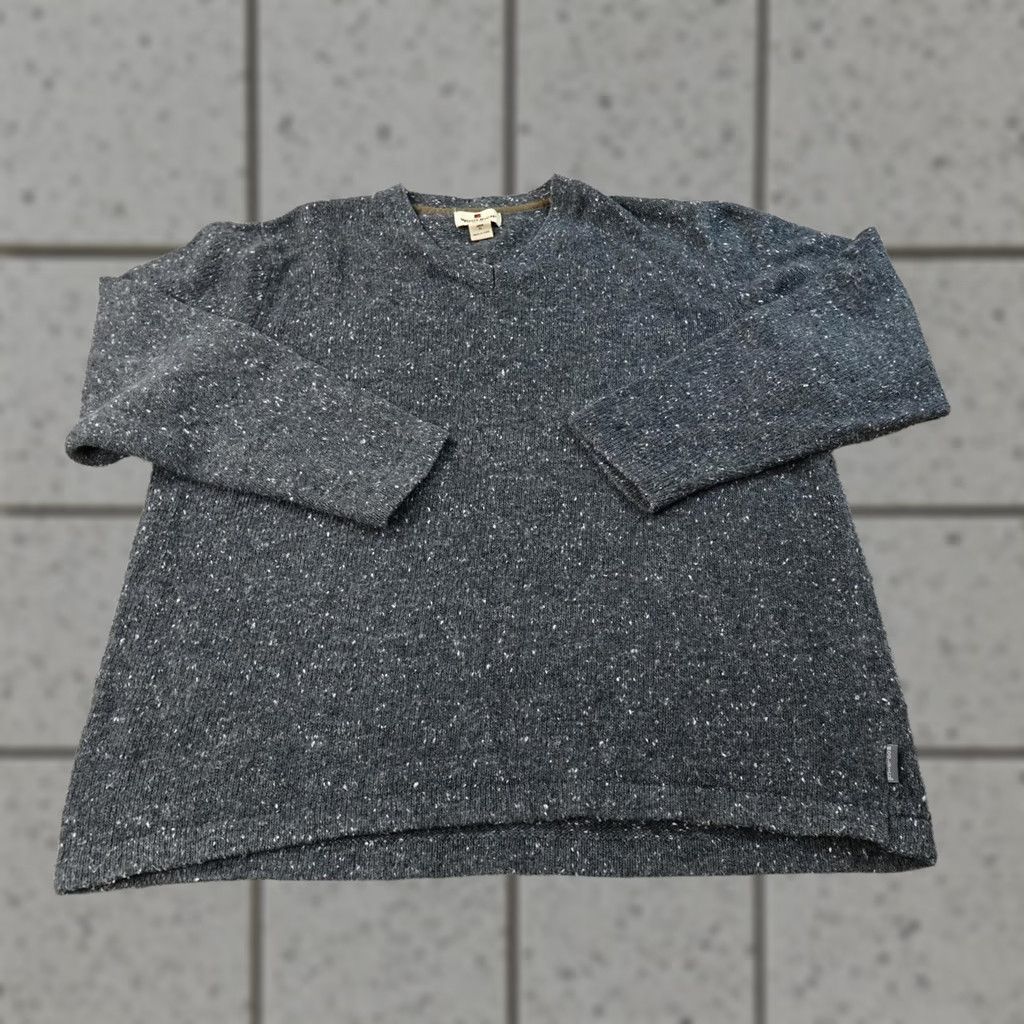 Vintage Woolrich Sweater Mens XL Gray Donegal V-Neck Knit Pullover Wool Heather Speckled Size US XL / EU 56 / 4 - 1 Thumbnail