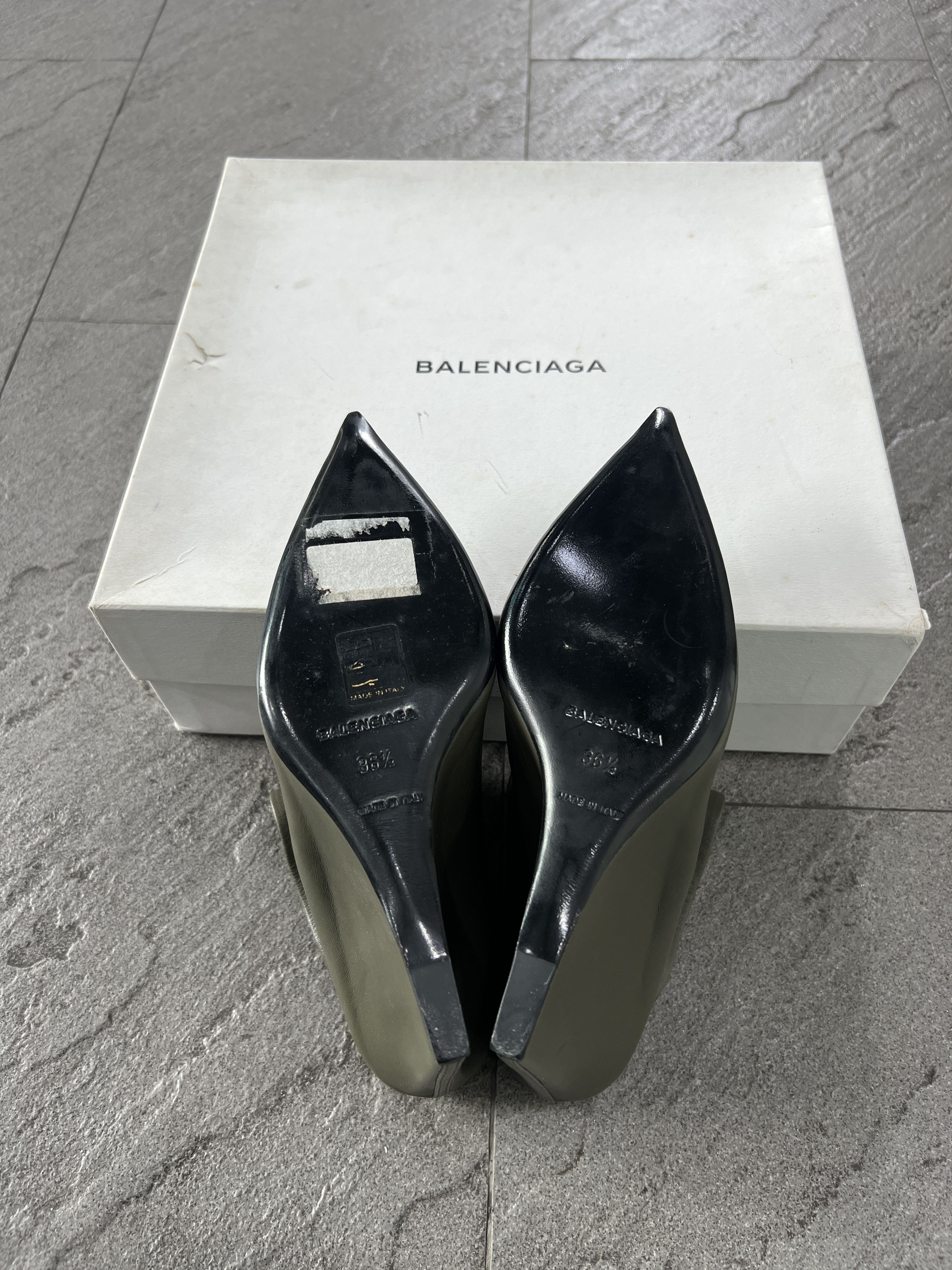Balenciaga Balenciaga Knife Wedge Ankle Boots Olive Green 36.5 Size US 6.5 / IT 36.5 - 9 Thumbnail