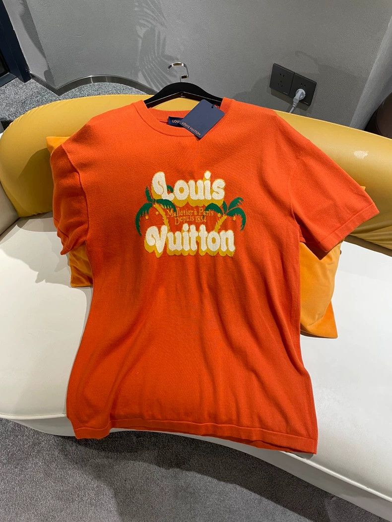 Louis Vuitton Louis Vuitton 2024 Orange Coconut Tree Knit Tee Size US M / EU 48-50 / 2 - 1 Thumbnail