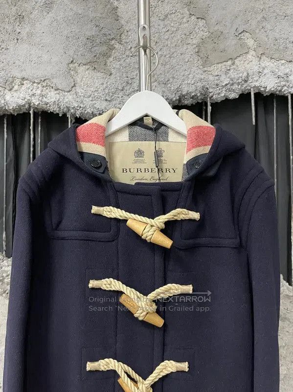 Burberry Burberry Women's Navy Wool Long Coat. Size XXS / US 00 / IT 34 - 2 Thumbnail