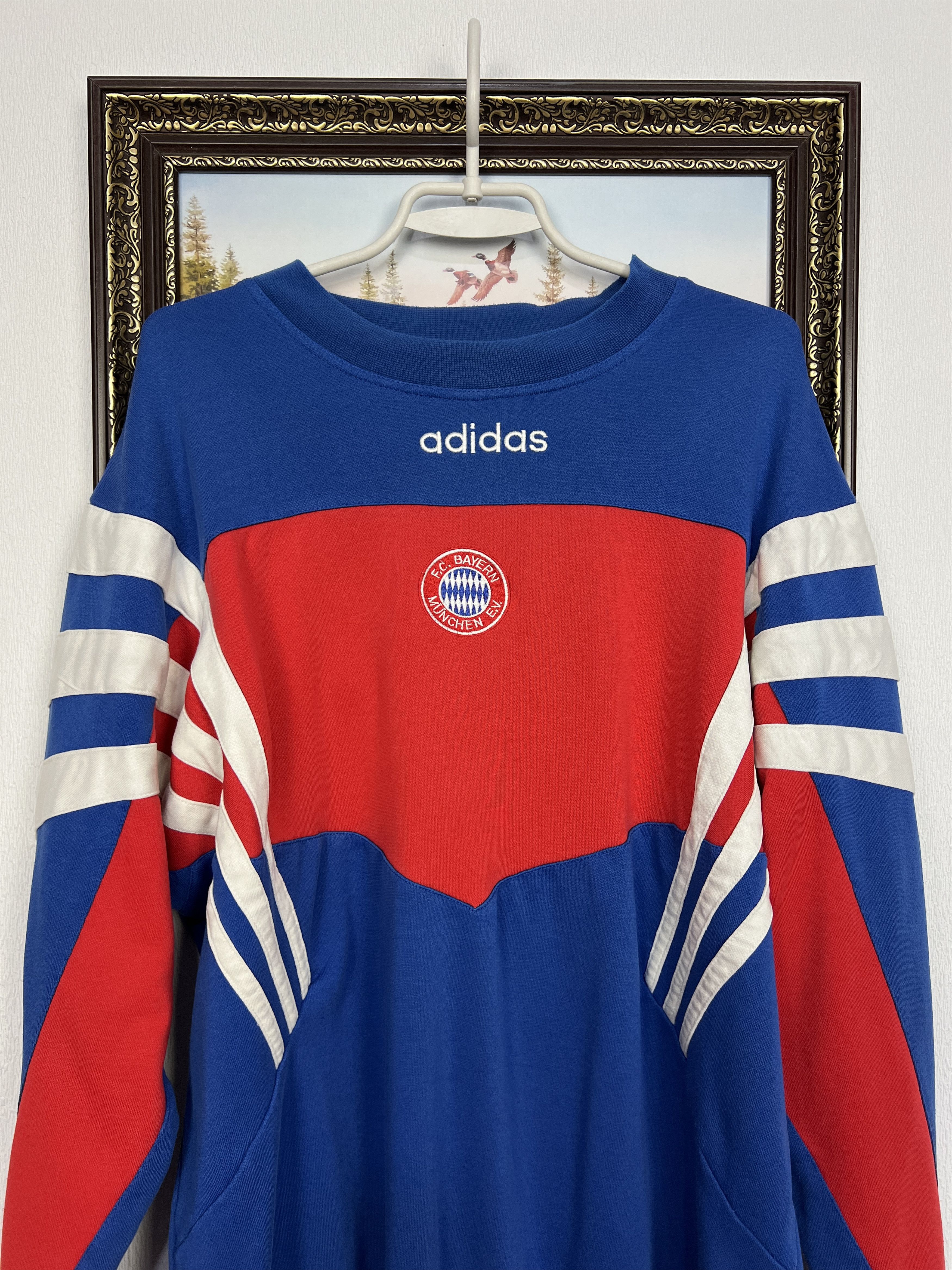 Adidas Vintage 90's Bayern Munich Football Sweatshirt Soccer Rare Size US M / EU 48-50 / 2 - 2 Thumbnail