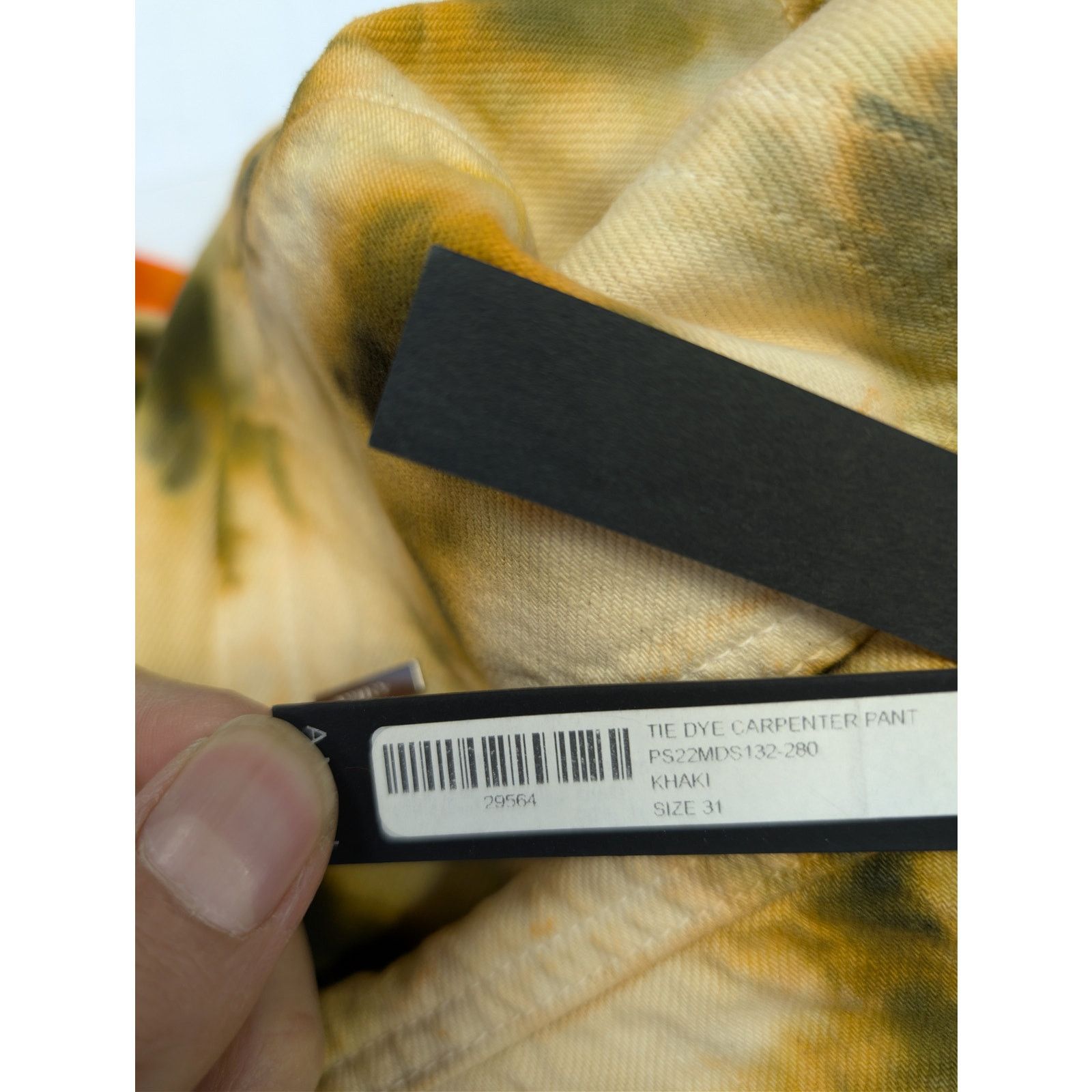 Amiri o1rshd1 Tie Dye Carpenter Pants in Khaki Size US 31 - 22 Thumbnail