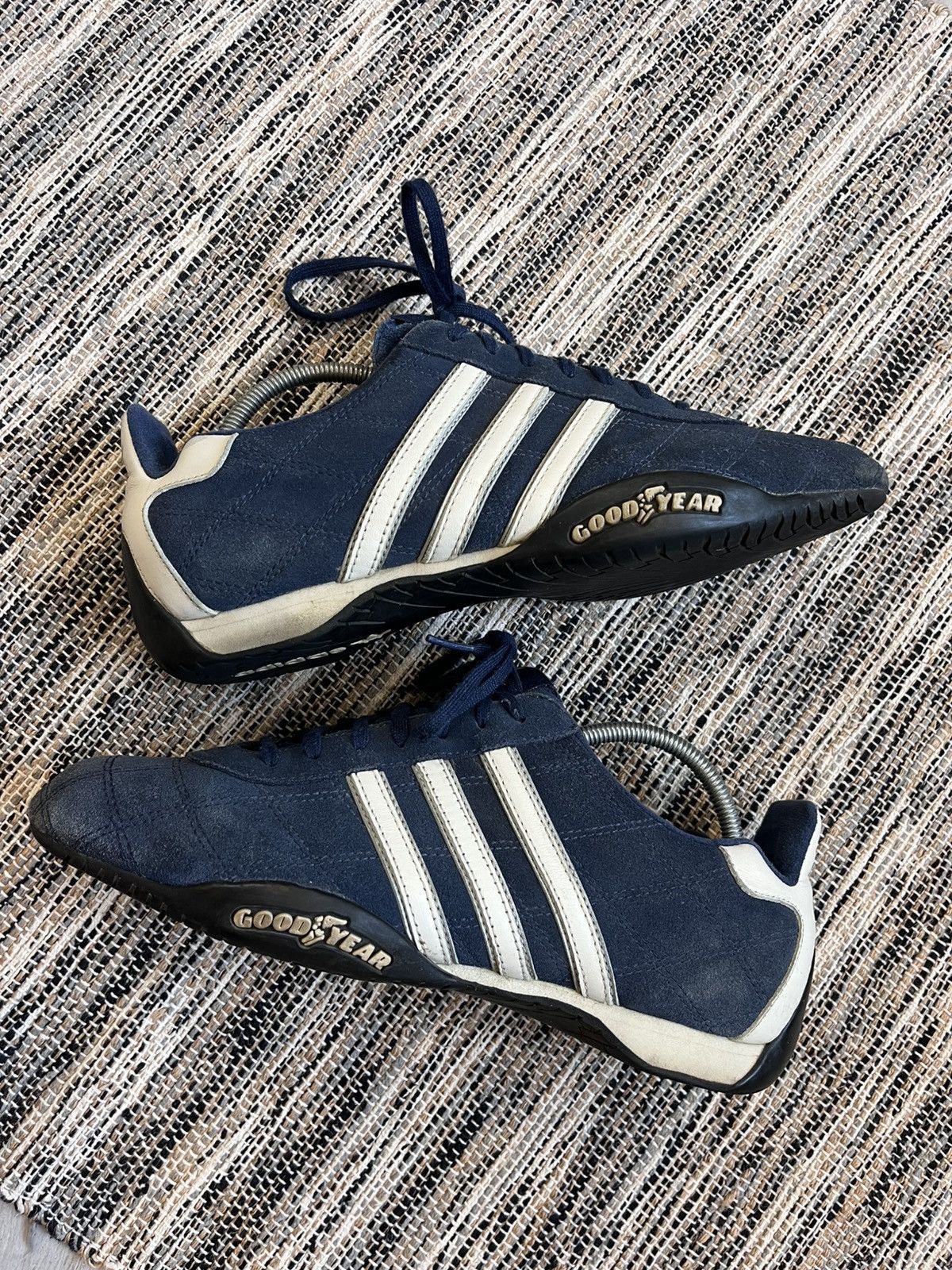 Adidas × Vintage Vintage Adidas tuscany GoodYear Sneakers F1 Moto Racing Navy Size US 7 / EU 40 - 6 Thumbnail
