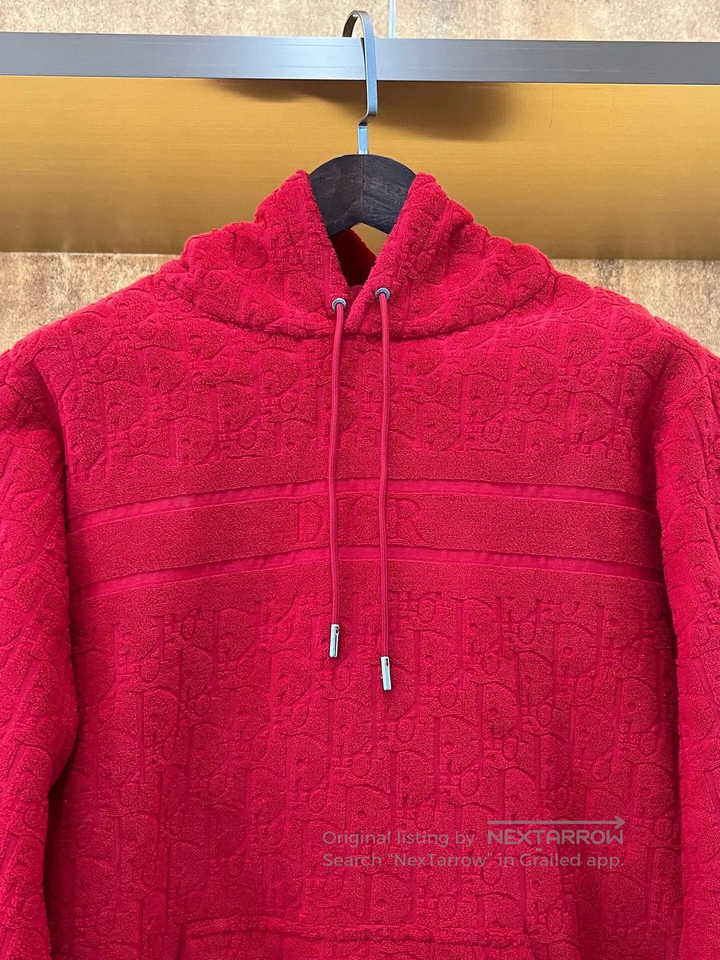 Dior Dior Red All-Over Print Terry Hoodie| Size S / US 4 / IT 40 - 3 Thumbnail