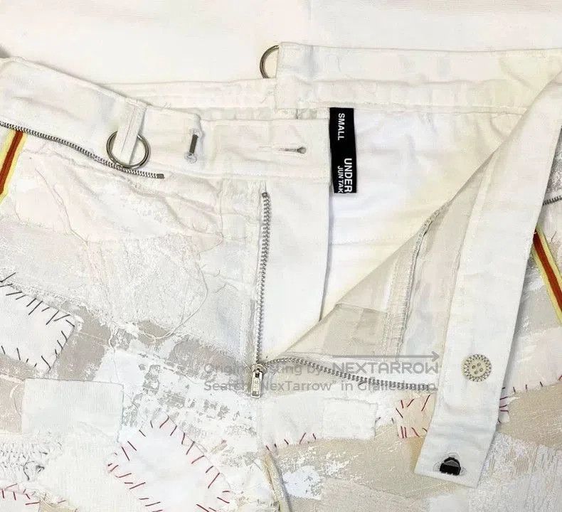 Undercover unique white denim pants with orange accents. Size US 30 / EU 46 - 3 Thumbnail