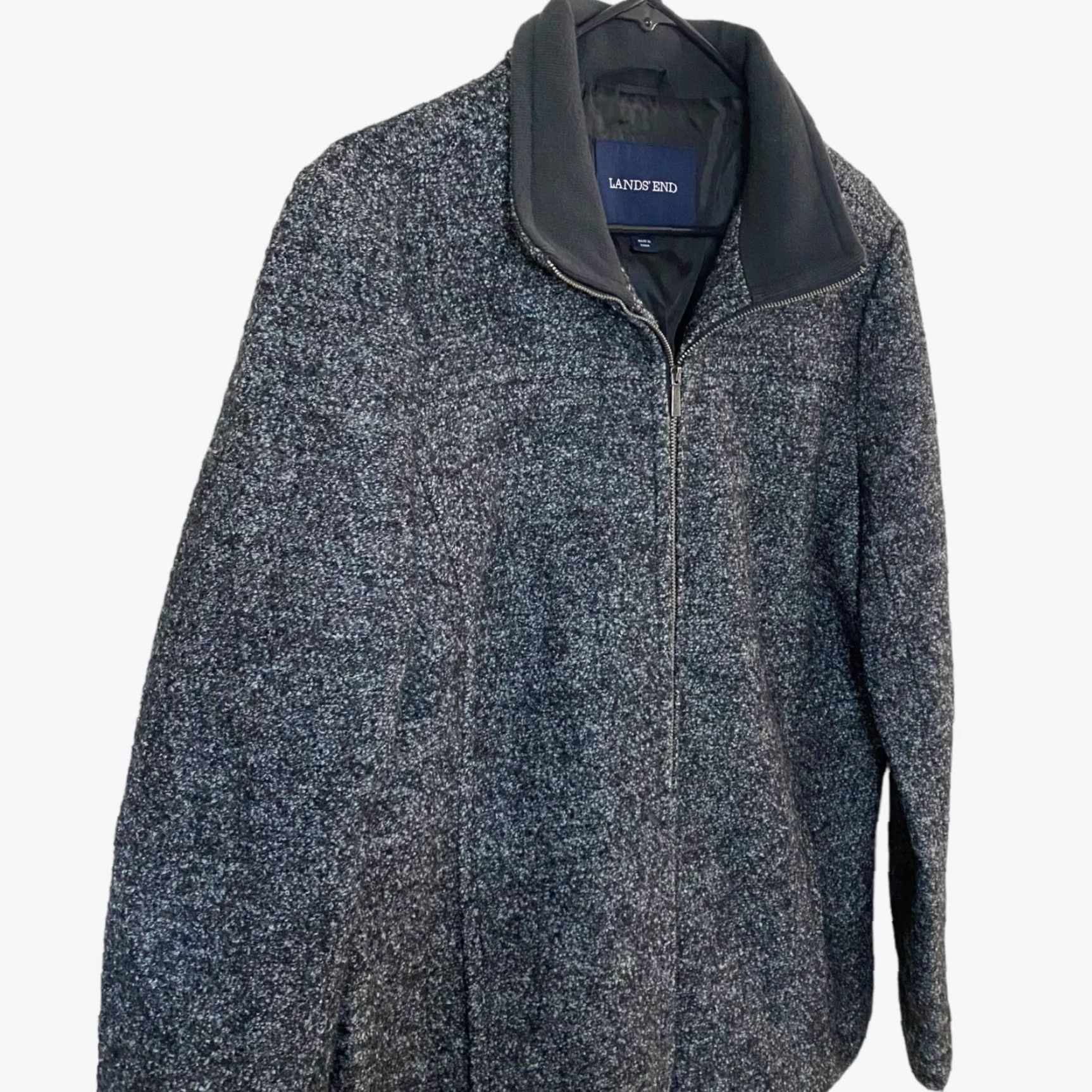 Lands' End VINTAGE Lands' End Full-Zip Wool Blend Jacket Women 16 Gray Lined 27.5" Long Sleev | Womens Jacket Size XXL / US 16-18 / IT 52-54 - 4 Thumbnail