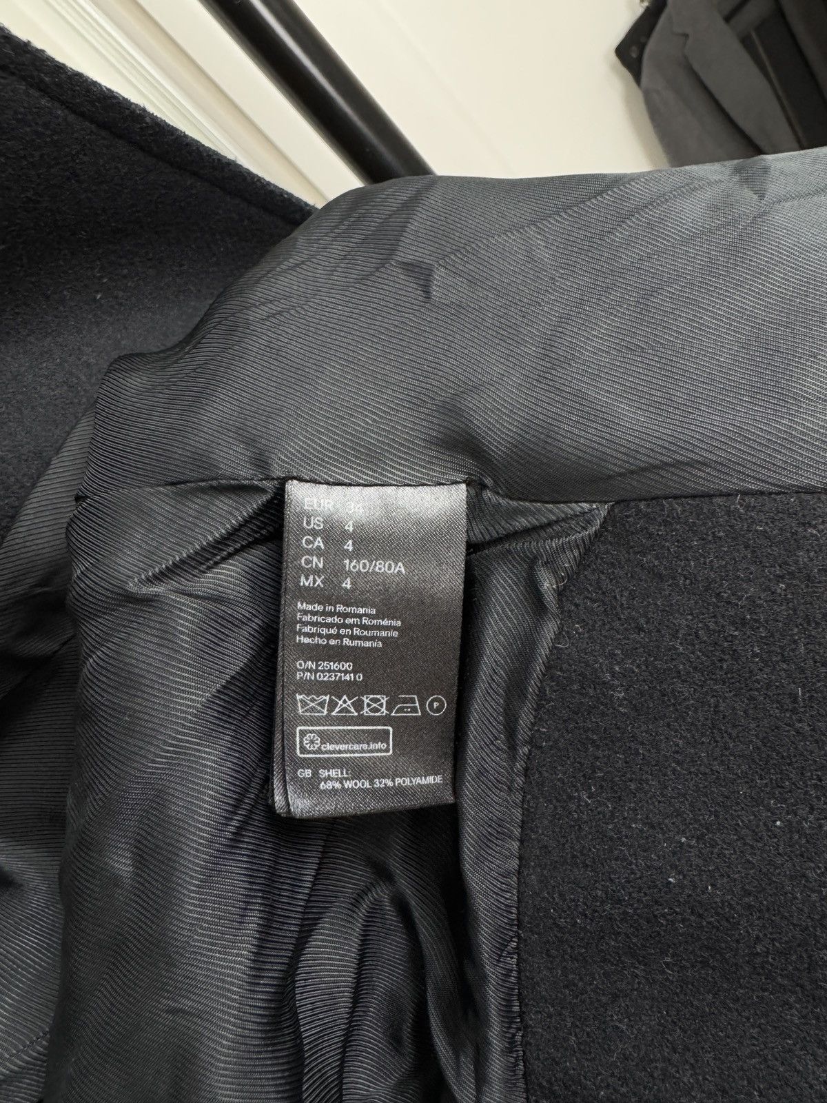 Alexander Wang × H&M Alexander Wang x H&M wool blend biker style oversized jacket Size S / US 4 / IT 40 - 12 Thumbnail