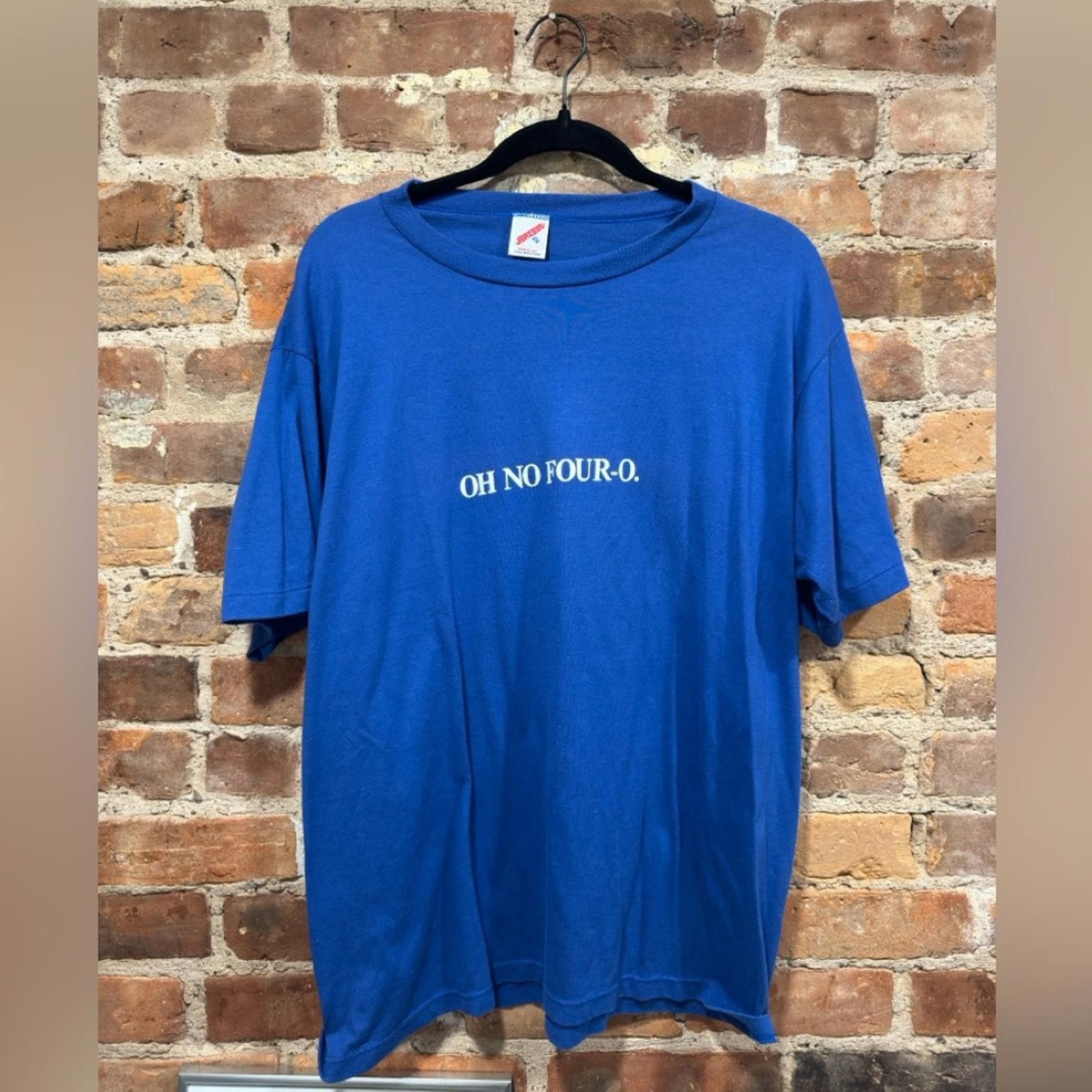 Jerzees 1980S JERZEES OH NO 40 T-SHIRT Size US XL / EU 56 / 4 - 3 Thumbnail