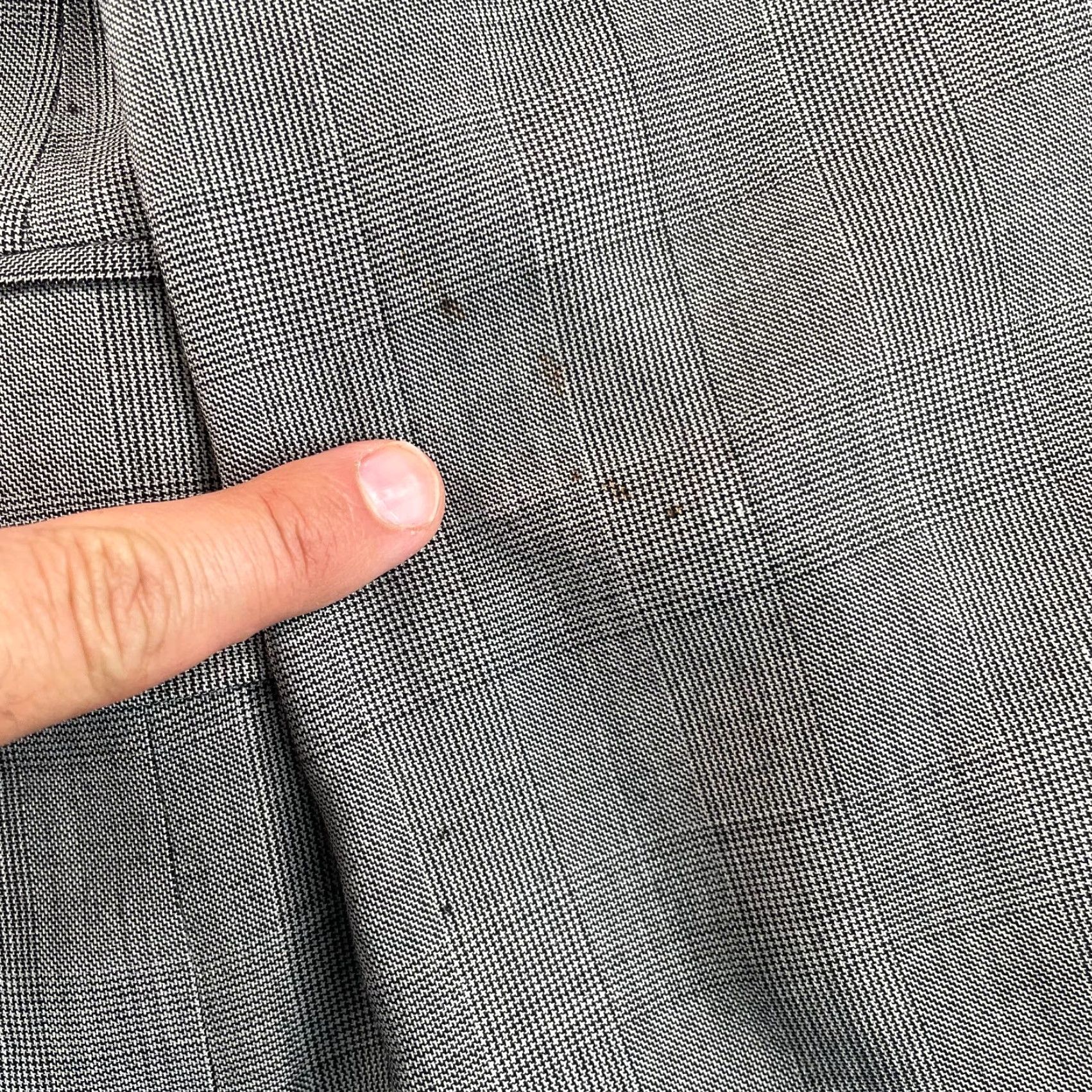 Brooks Brothers VINTAGE Brooks Brothers x Loro Piana Suit Men Glen Check 100% Wool Gray 44L 36x33 | 2 Piece Three-Button Single-Breasted Notch Long Wool Mens Size 44R - 7 Thumbnail