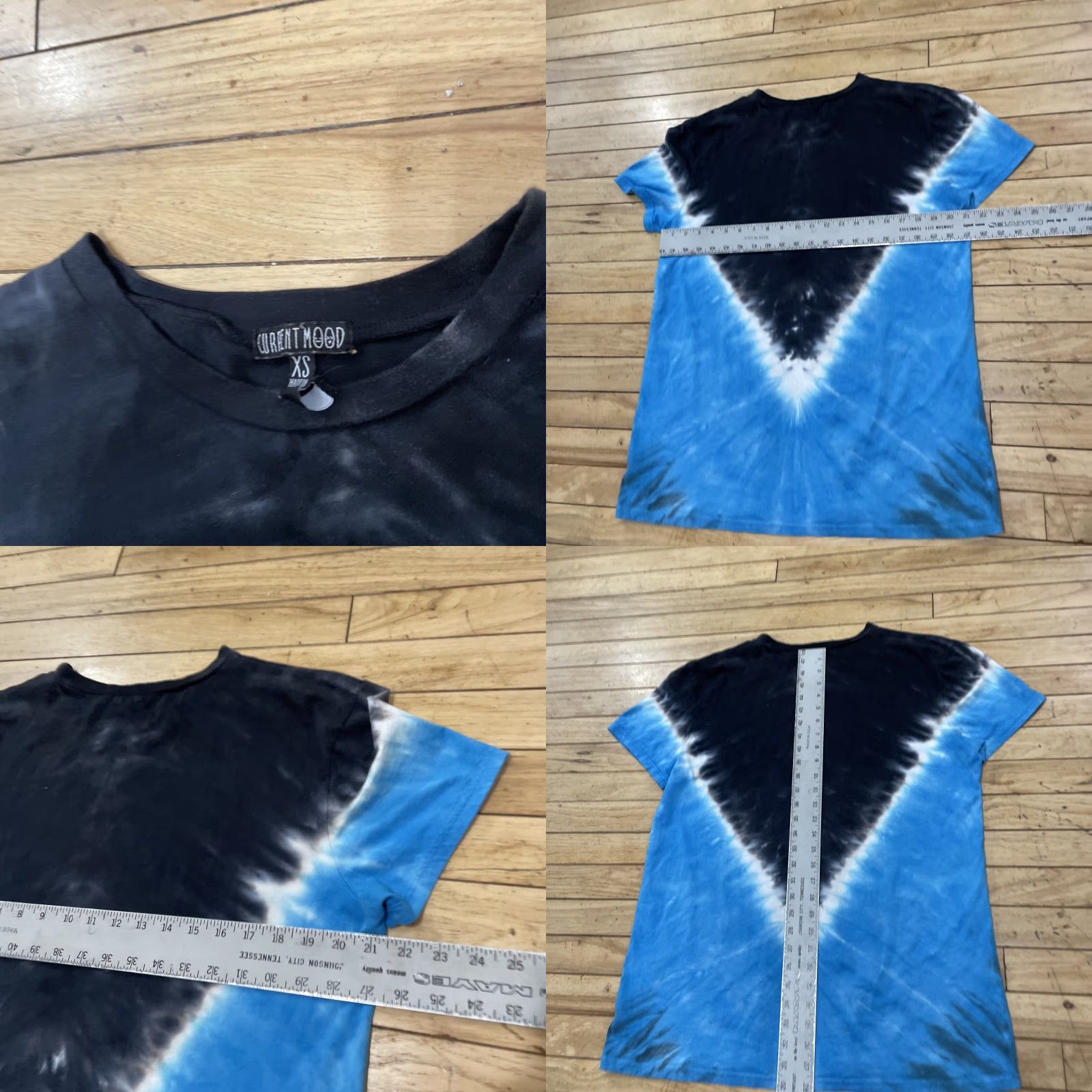 Current Mood CURRENT MOOD Alien Spaced Out T Shirt Graphic Tee Black Blue Tie Dye Crew Neck XS fits L Men Shirt Size US L / EU 52-54 / 3 - 8 Thumbnail