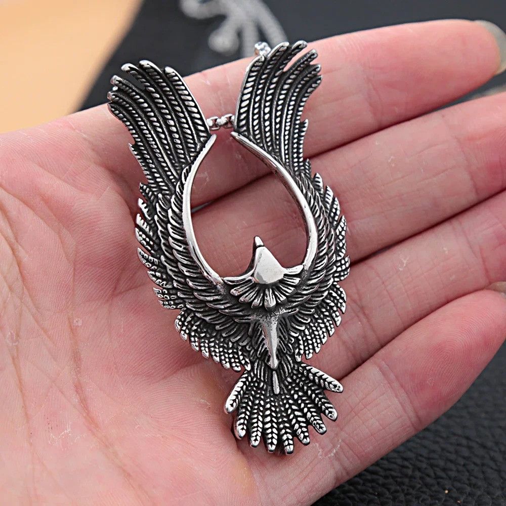 Other Vintage Stainless Steel Eagle Pendant Necklace Size ONE SIZE - 2 Thumbnail
