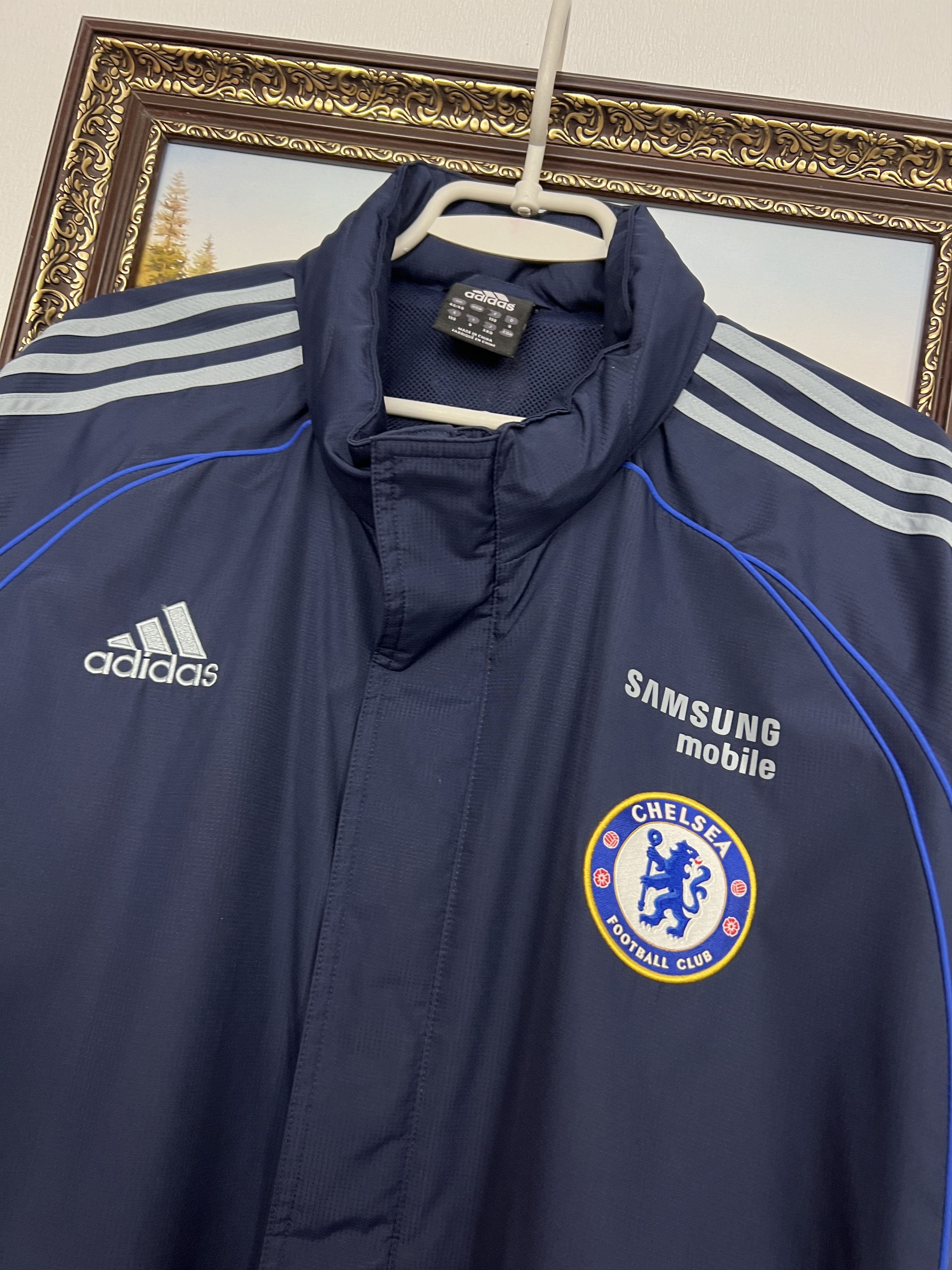 Adidas Vintage Chelsea Football Rain Hooded Jacket Soccer Track Top Size US XXL / EU 58 / 5 - 3 Thumbnail