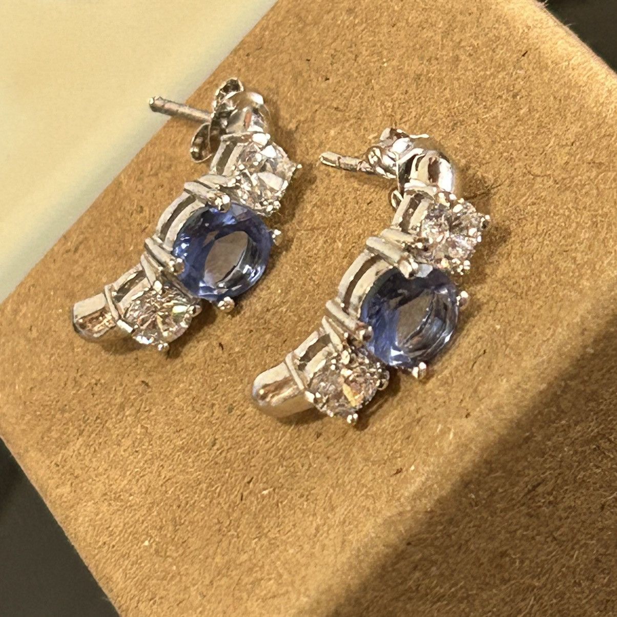 Jewelry Freida Rothman triple stone half hoop sterling earrings NIB Size ONE SIZE - 11 Thumbnail