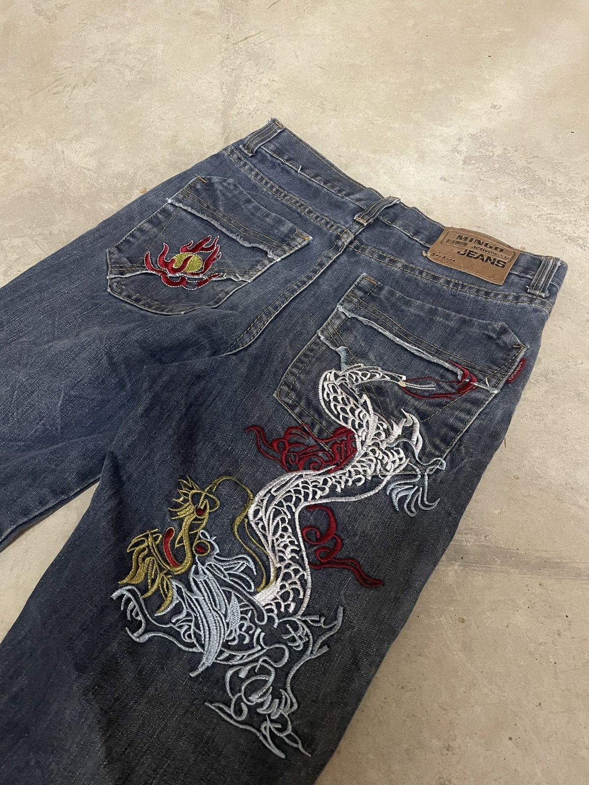 Japanese Brand Vintage Embroidered Japanese Denim Jeans Size 29" - 11 Thumbnail